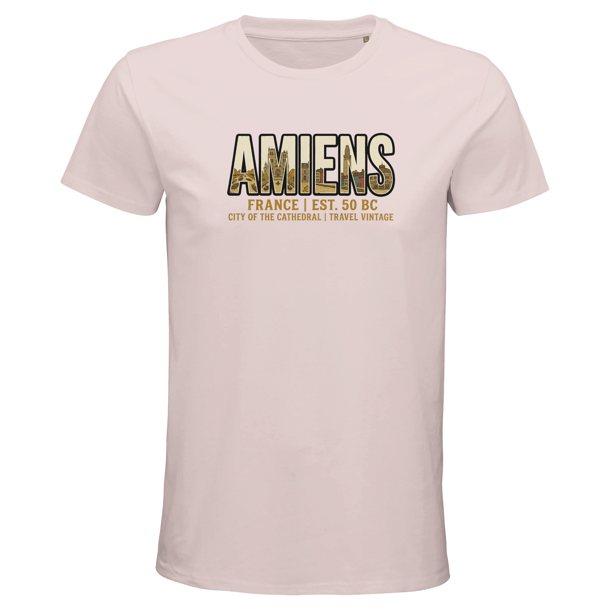 T-shirt Amiens homme bio ajusté ville française T-shirt Amiens homme bio ajusté ville française