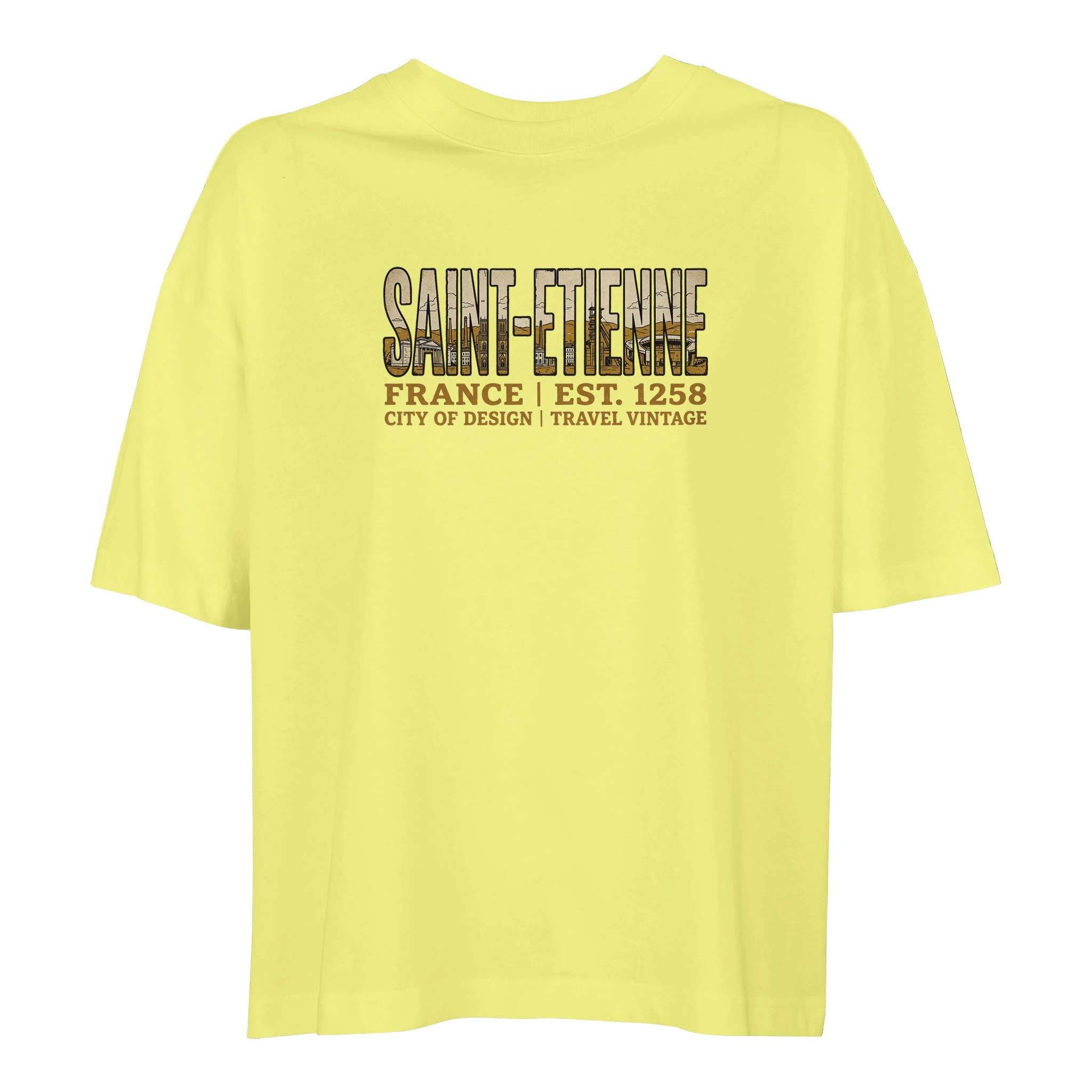 T-shirt Saint-Etienne femme ample coton bio T-shirt Saint-Etienne femme ample coton bio