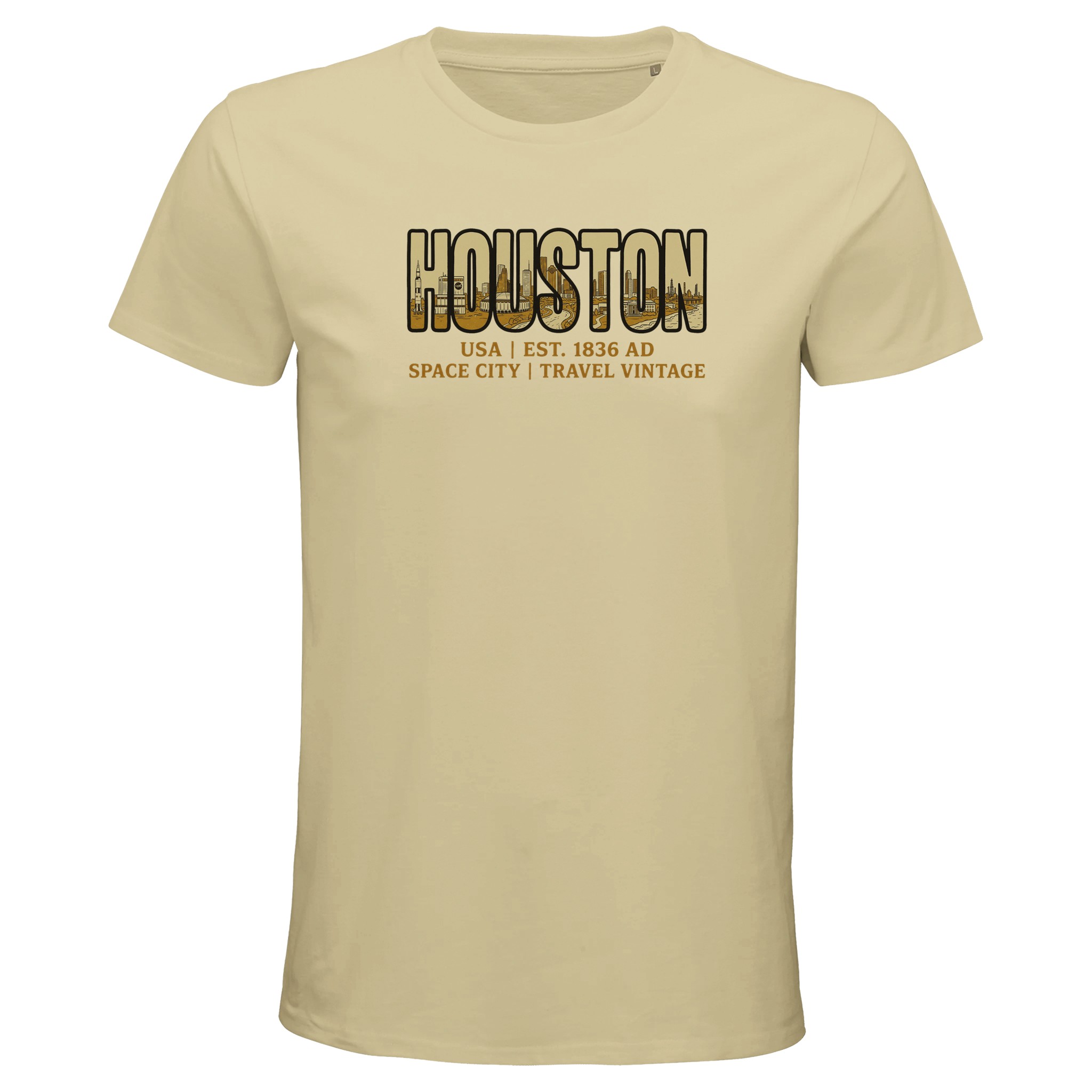T-shirt Houston homme bio ajusté Space City T-shirt Houston homme bio ajusté Space City, coloris Natural