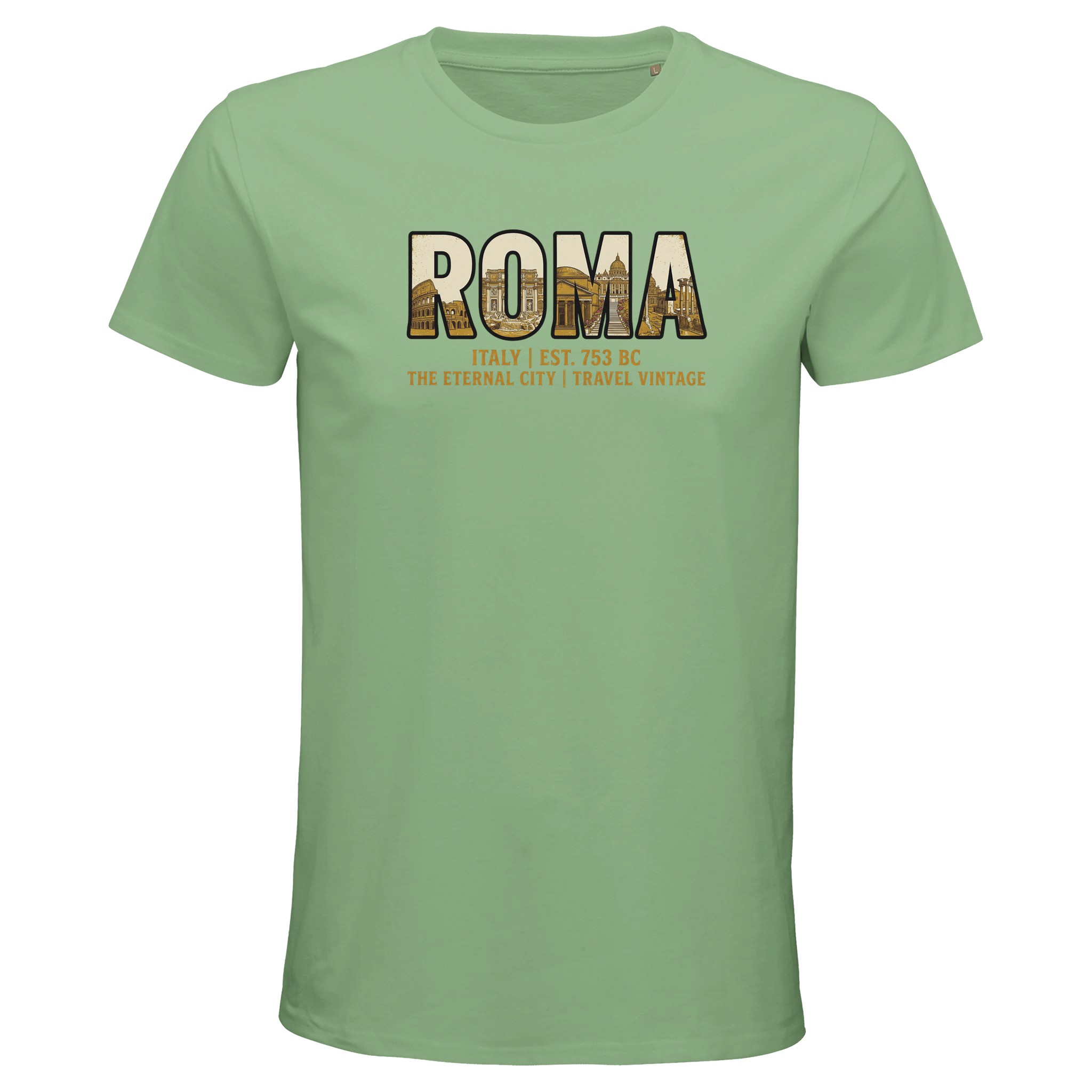 T-shirt Rome homme bio ajusté ville éternelle T-shirt Rome homme bio ajusté ville éternelle