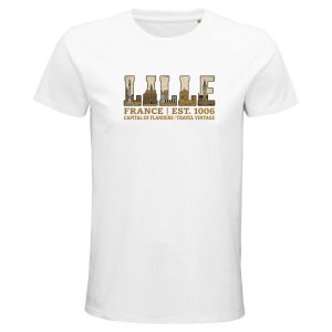 T-shirt Lille homme bio ajusté coton naturel T-shirt Lille homme bio ajusté coton naturel