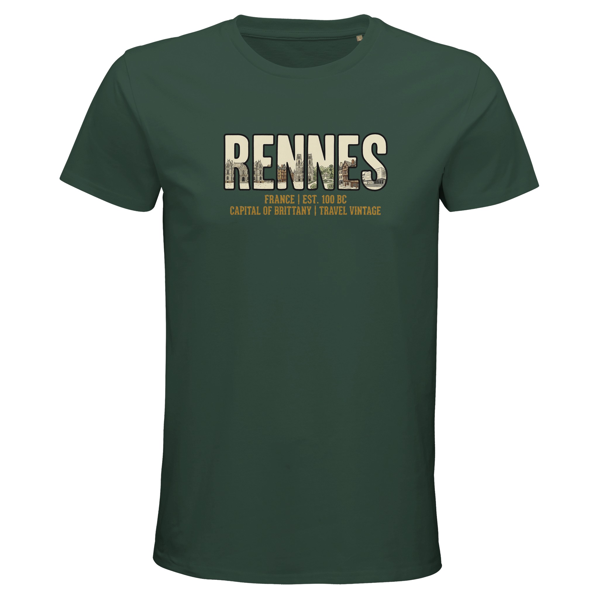 T-shirt Rennes homme bio ajusté urbain et éthique T-shirt Rennes homme bio ajusté urbain et éthique