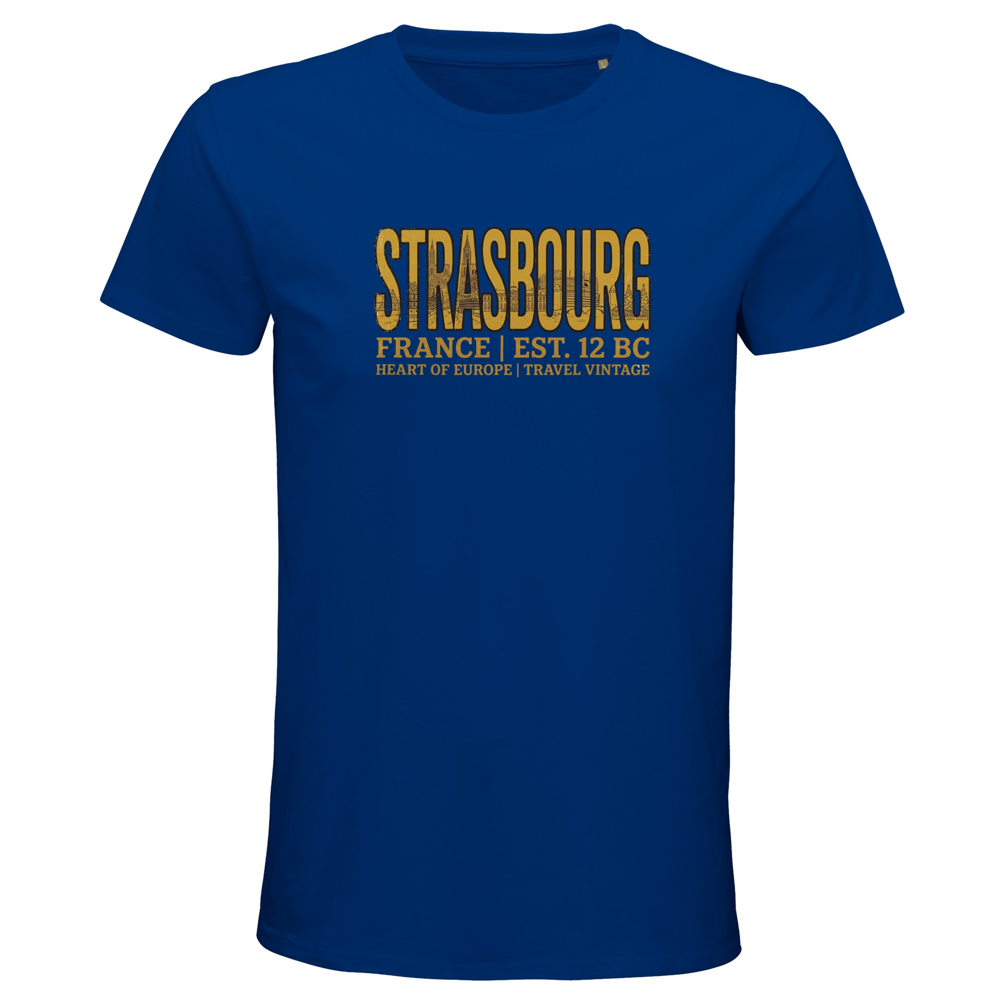 T-shirt Strasbourg homme bio ajusté ville France T-shirt Strasbourg homme bio ajusté ville France