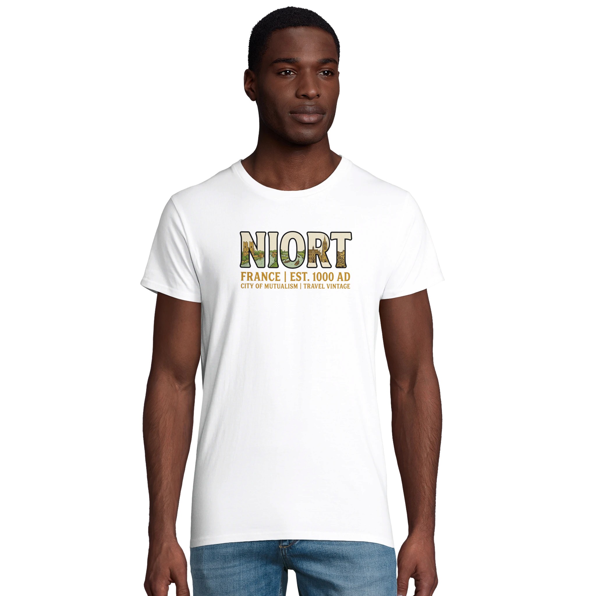 T-shirt Niort homme bio ajusté T-shirt Niort homme bio ajusté