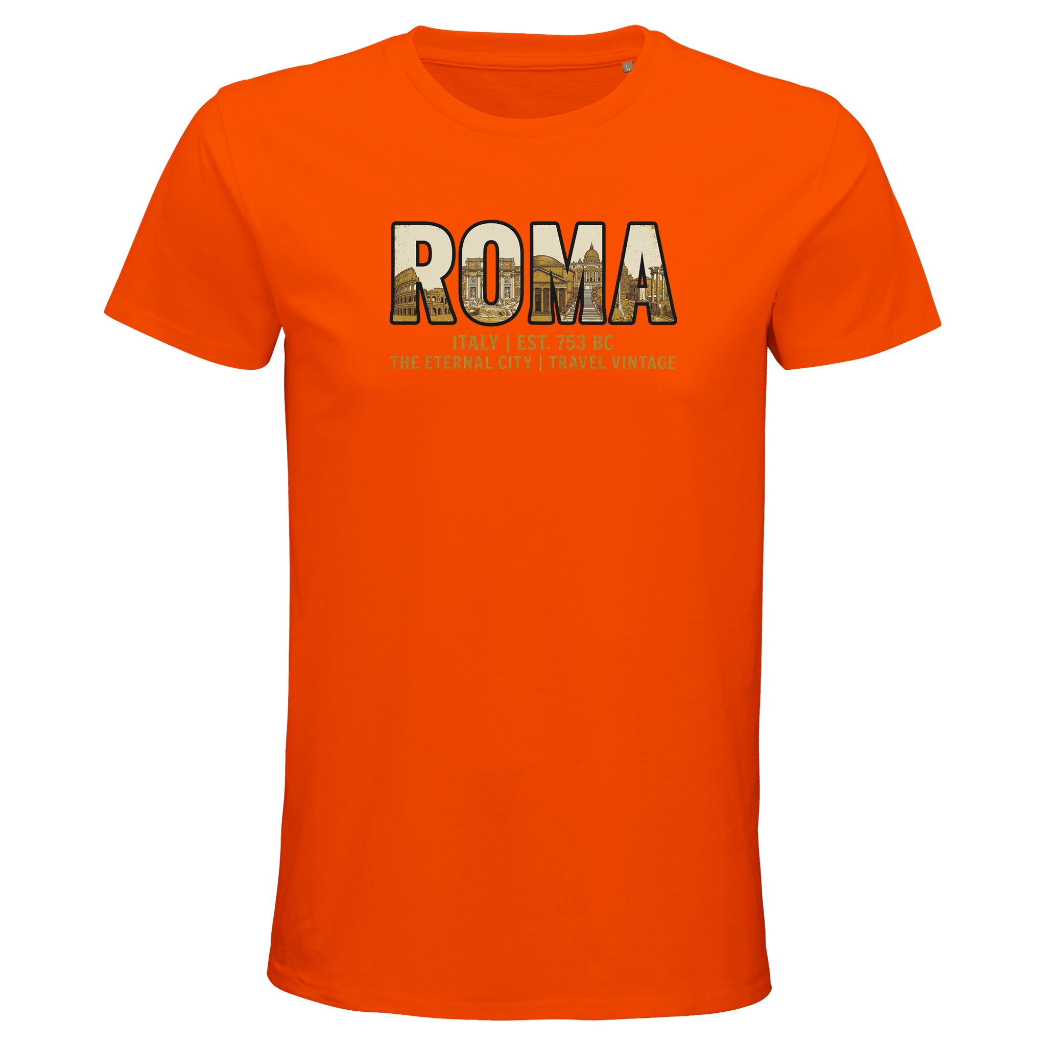 T-shirt Rome homme bio ajusté ville éternelle T-shirt Rome homme bio ajusté ville éternelle