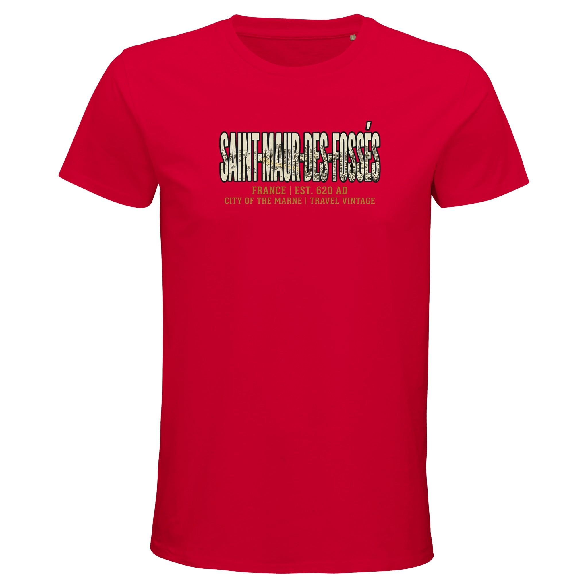 T-shirt Saint-Maur-des-Fossés homme bio ajusté T-shirt Saint-Maur-des-Fossés homme bio ajusté