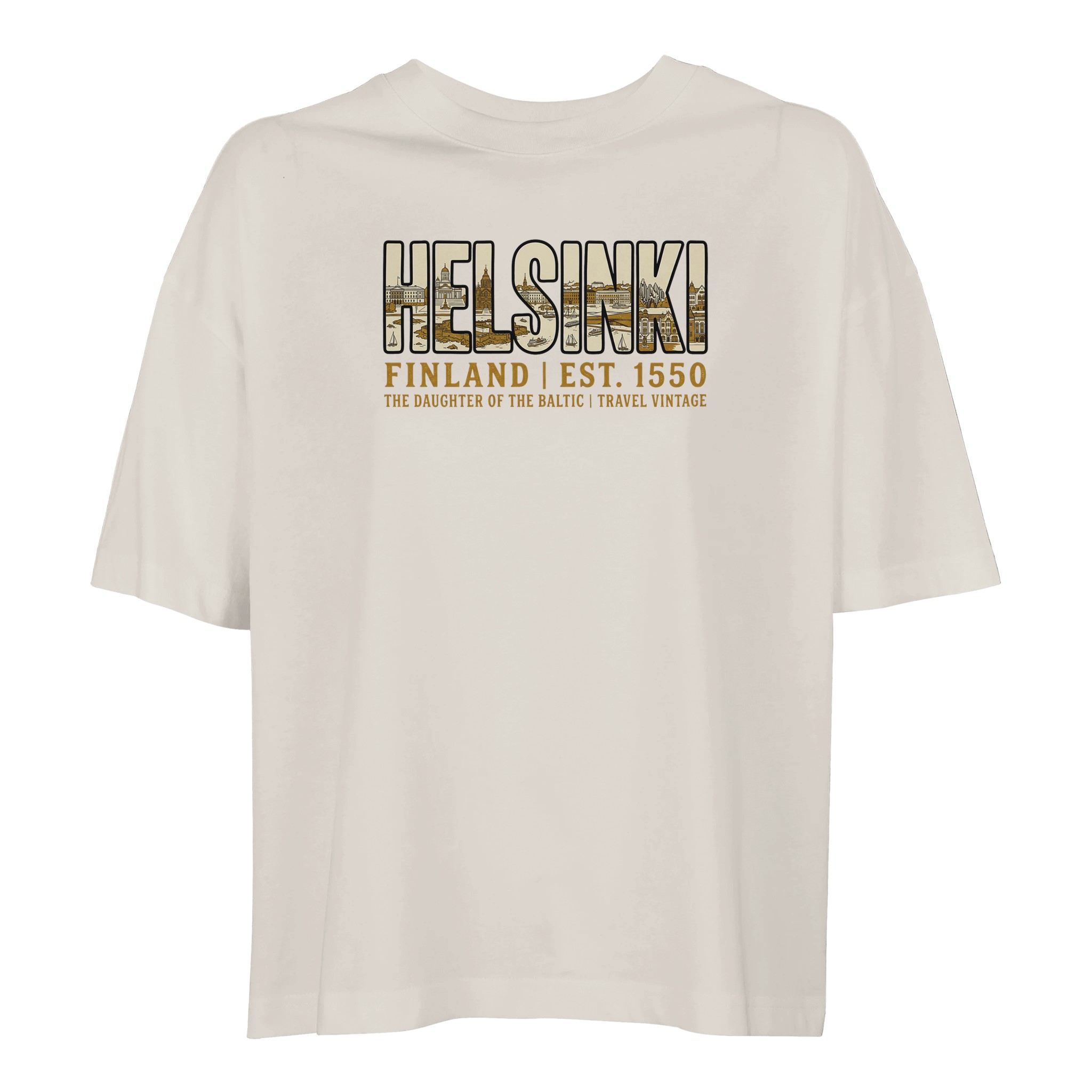 T-shirt Helsinki femme ample coton bio conversion T-shirt Helsinki femme ample coton bio conversion, coloris Off White
