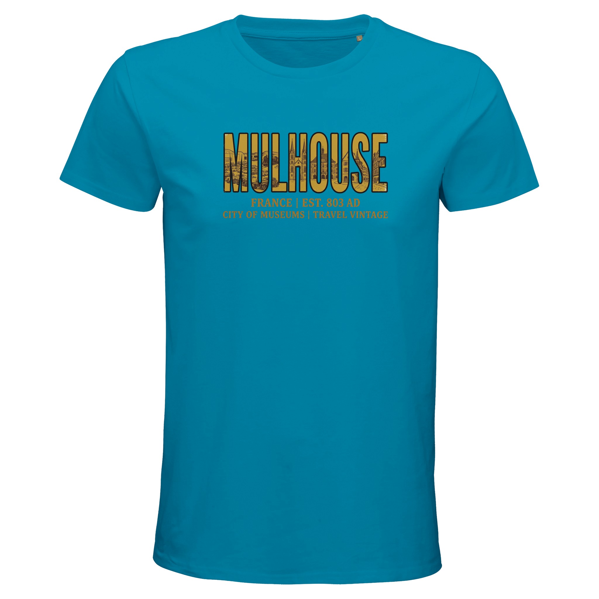 T-shirt Mulhouse homme bio ajusté ville française T-shirt Mulhouse homme bio ajusté ville française