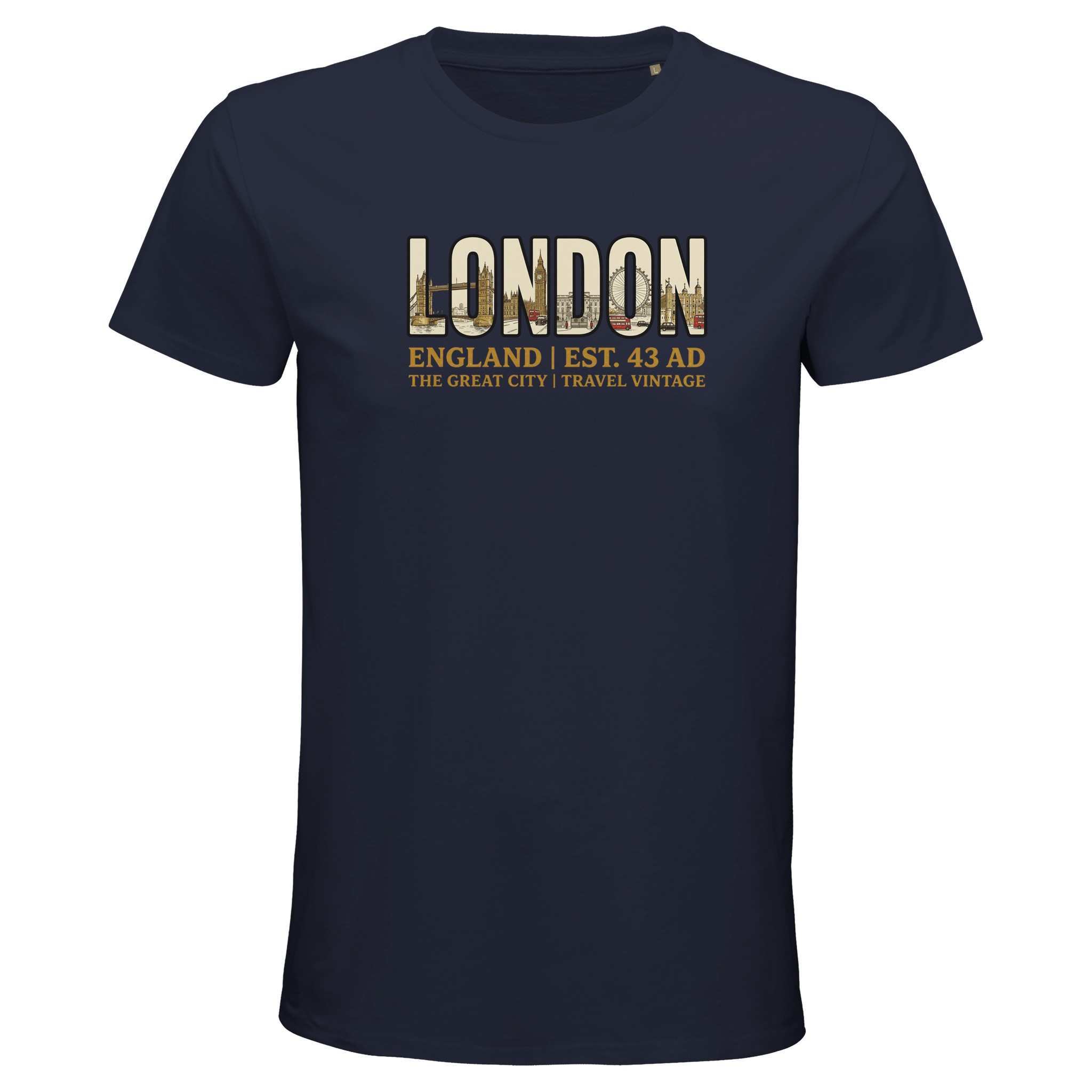 T-shirt London homme bio ajusté T-shirt London homme bio ajusté