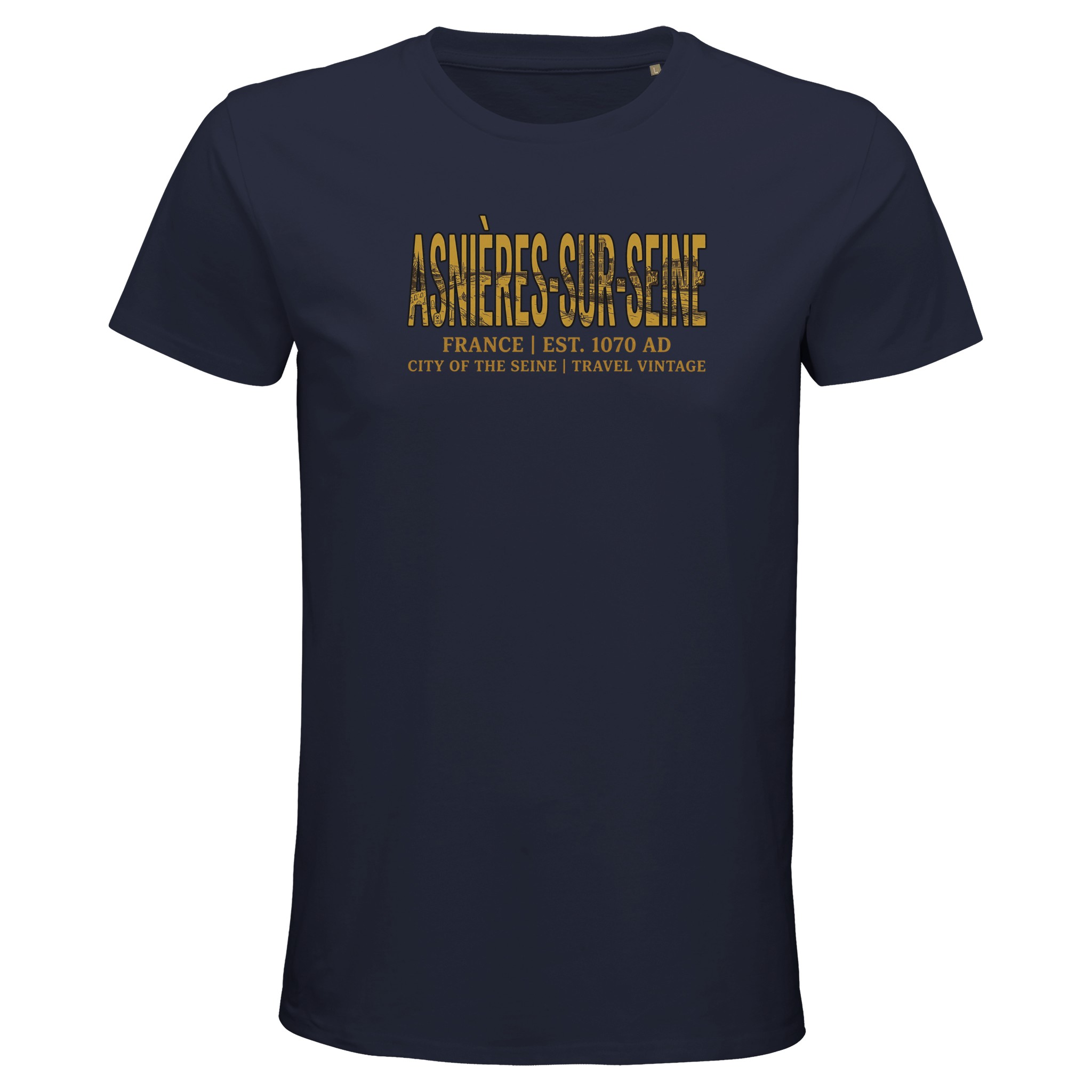 T-shirt Asnières-sur-Seine homme bio ajusté T-shirt Asnières-sur-Seine homme bio ajusté