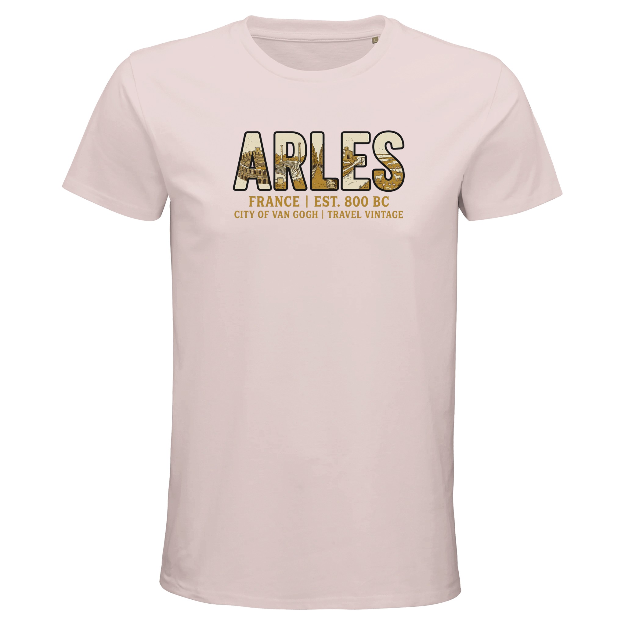 T-shirt Arles homme bio ajusté coton naturel T-shirt Arles homme bio ajusté coton naturel