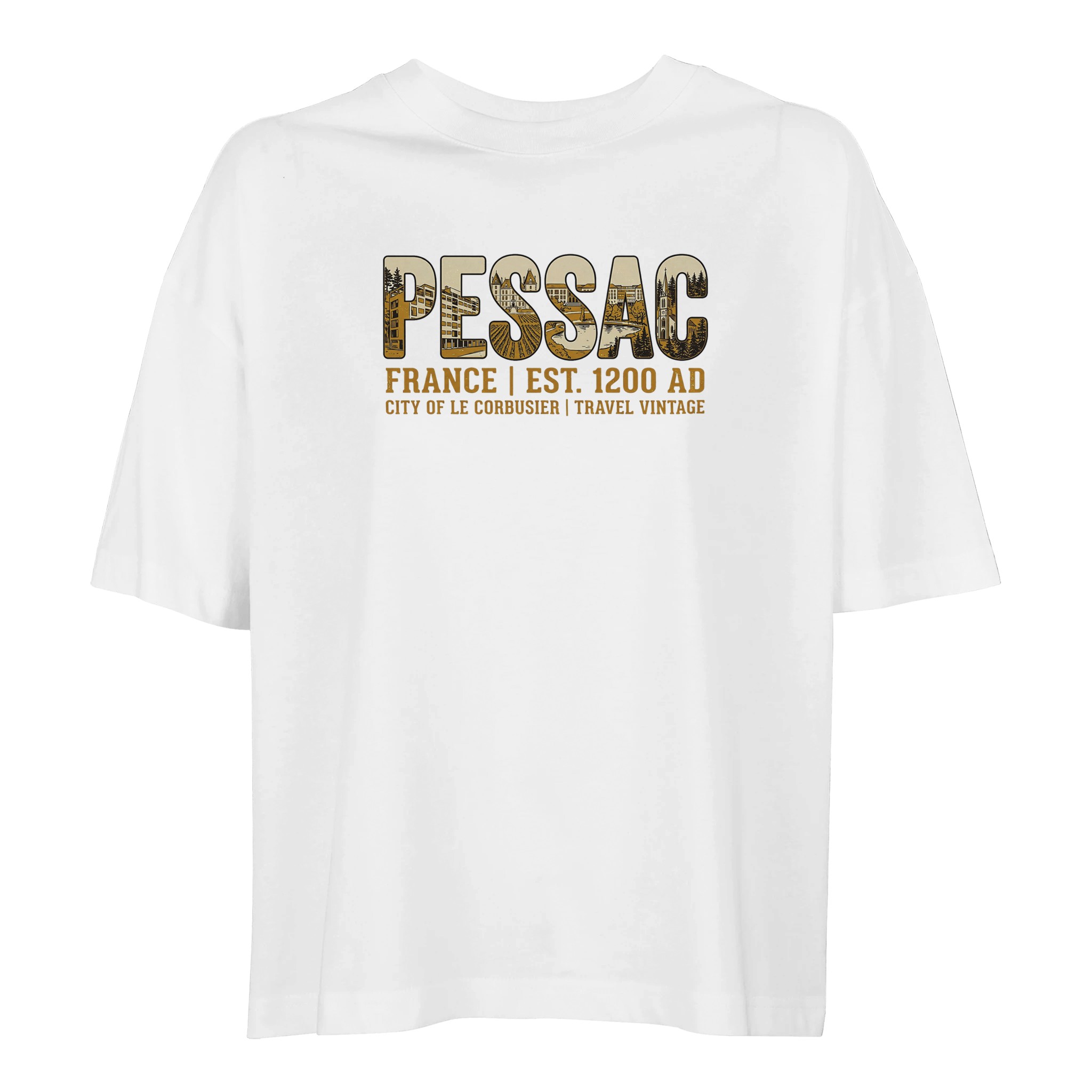 T-shirt Pessac femme ample coton bio ville T-shirt Pessac femme ample coton bio ville