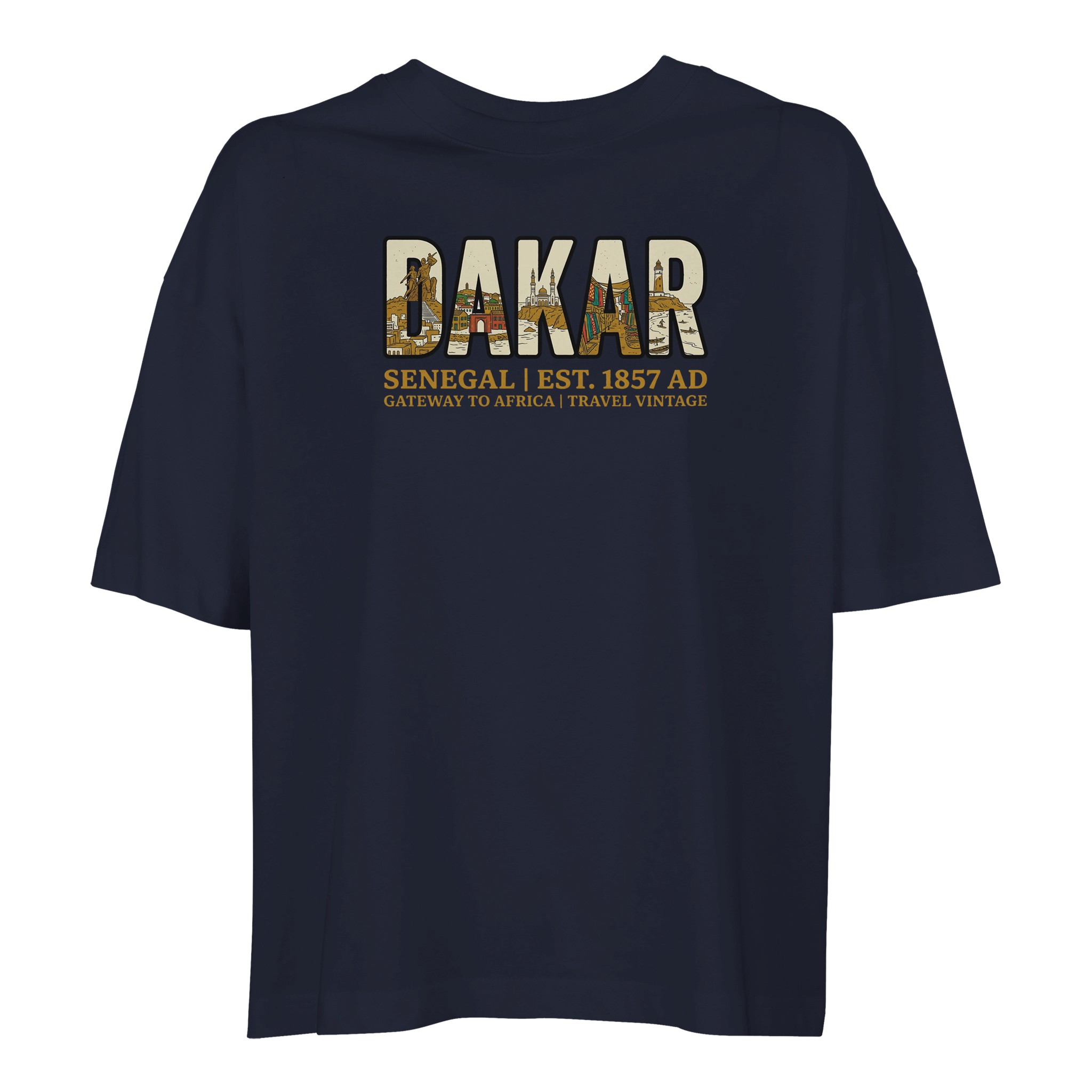 T-shirt Dakar femme ample coton en conversion bio T-shirt Dakar femme ample coton en conversion bio, coloris French Navy