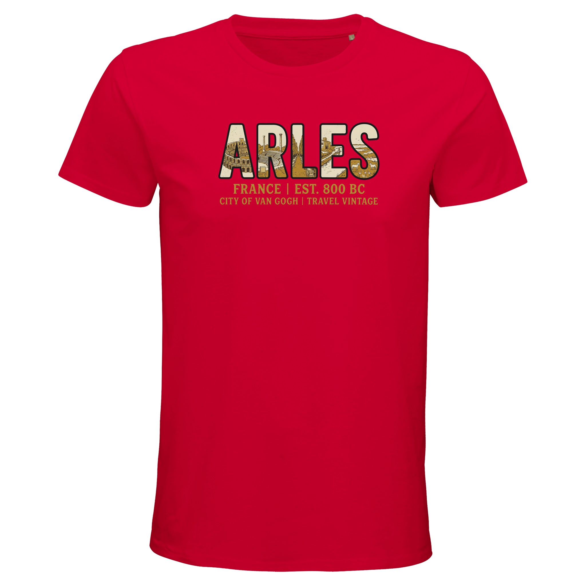 T-shirt Arles homme bio ajusté coton naturel T-shirt Arles homme bio ajusté coton naturel