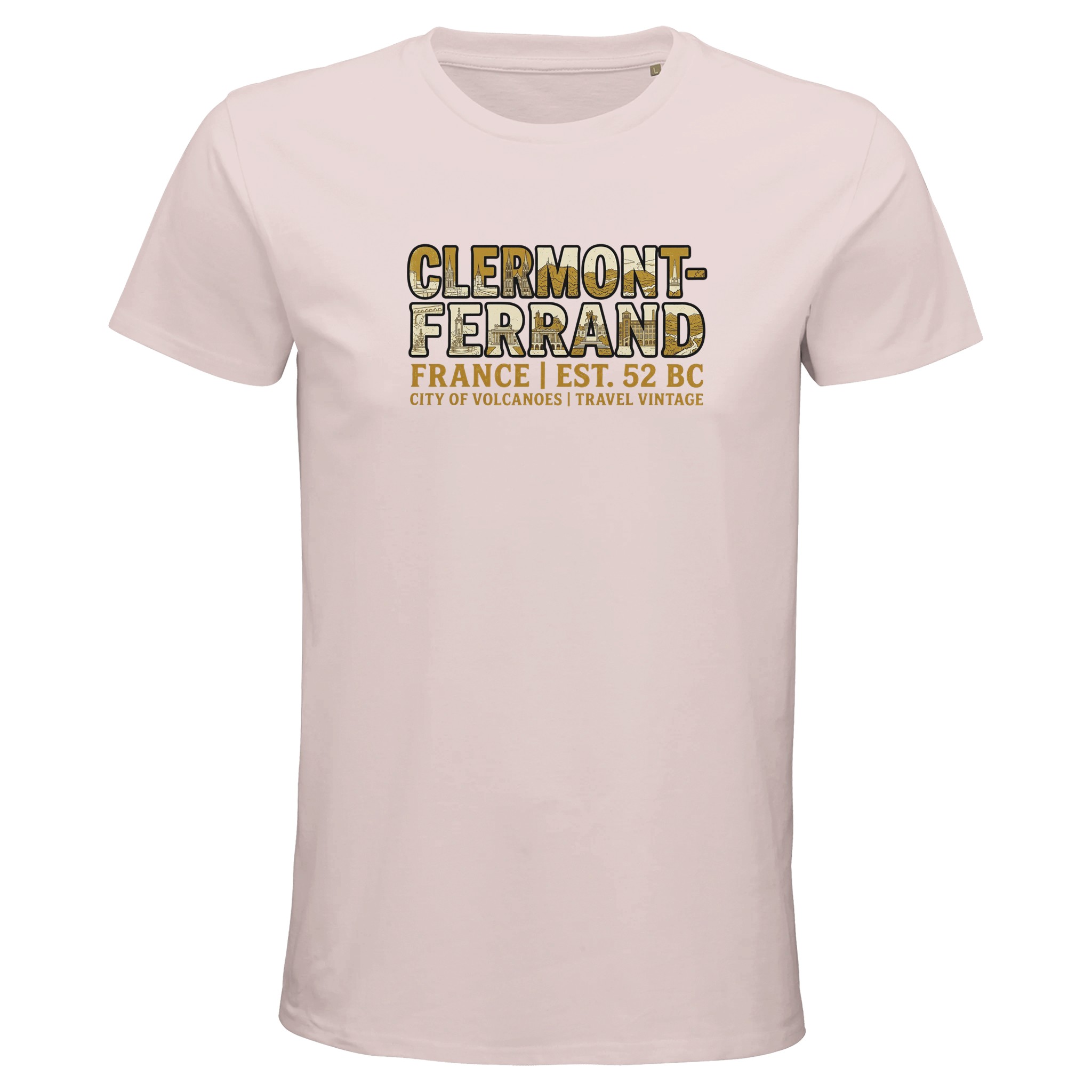 T-shirt Clermont-Ferrand homme bio ajusté ville T-shirt Clermont-Ferrand homme bio ajusté ville