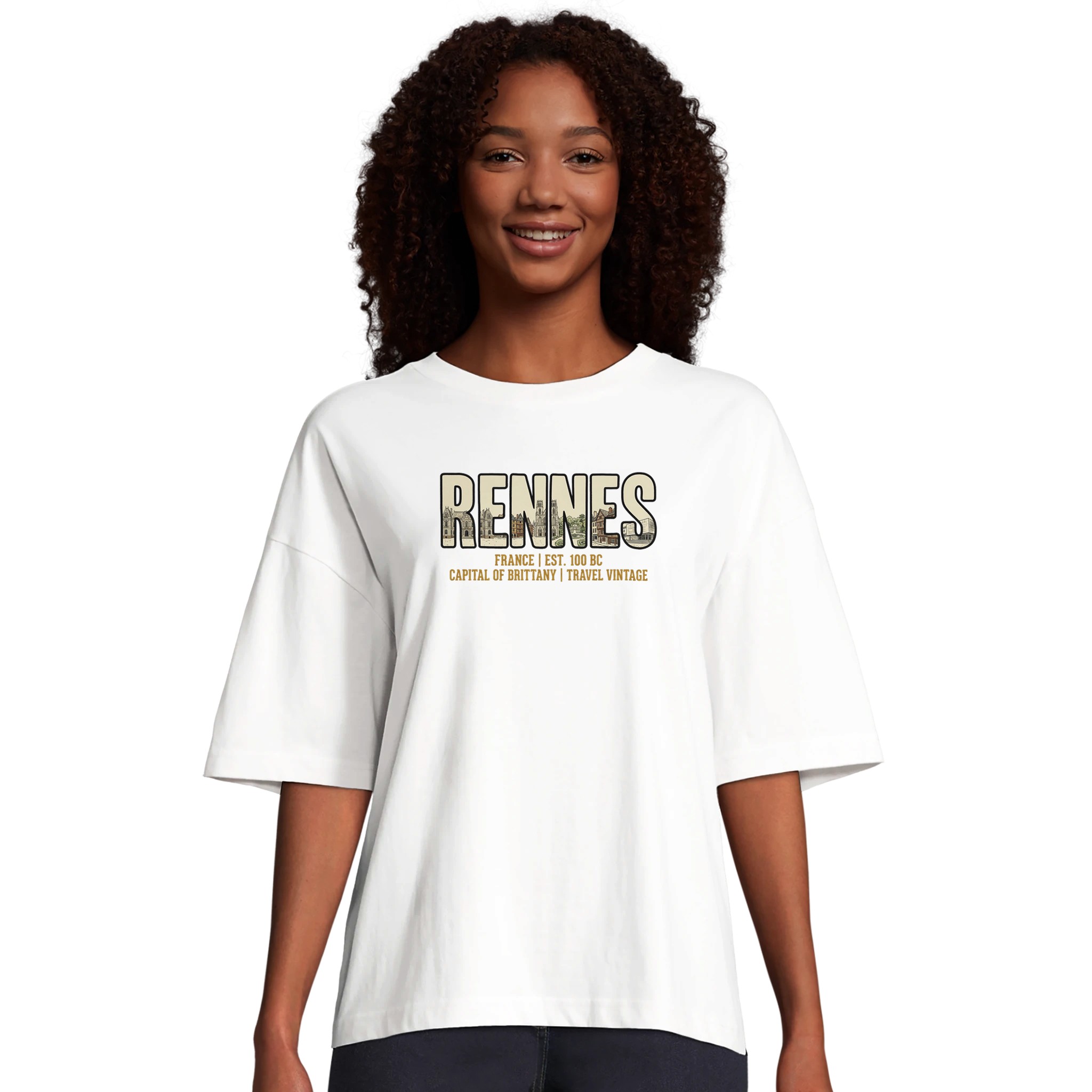 T-shirt Rennes femme ample coton bio conversion T-shirt Rennes femme ample coton bio conversion