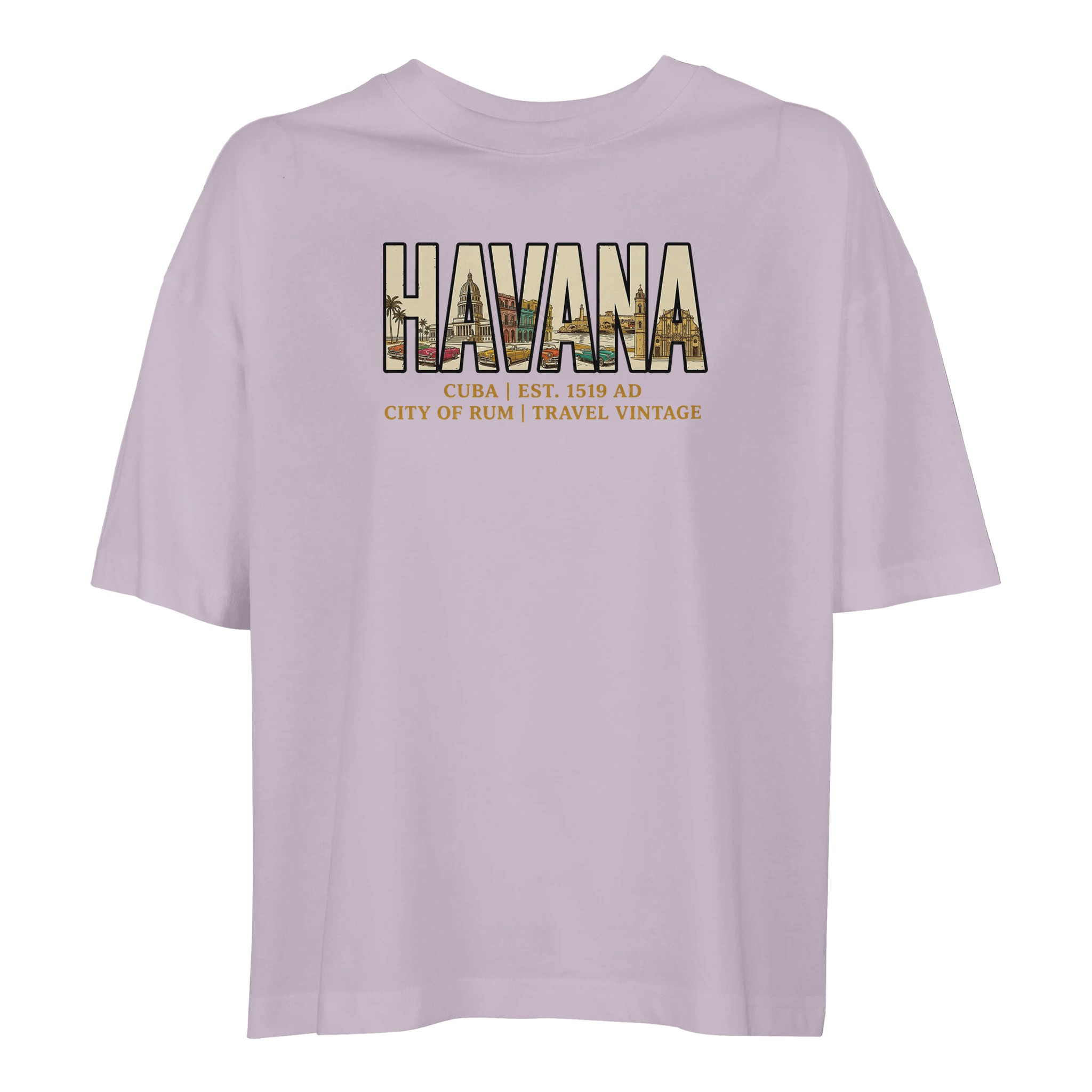 T-shirt La Havane femme ample coton bio T-shirt La Havane femme ample coton bio, coloris lilak