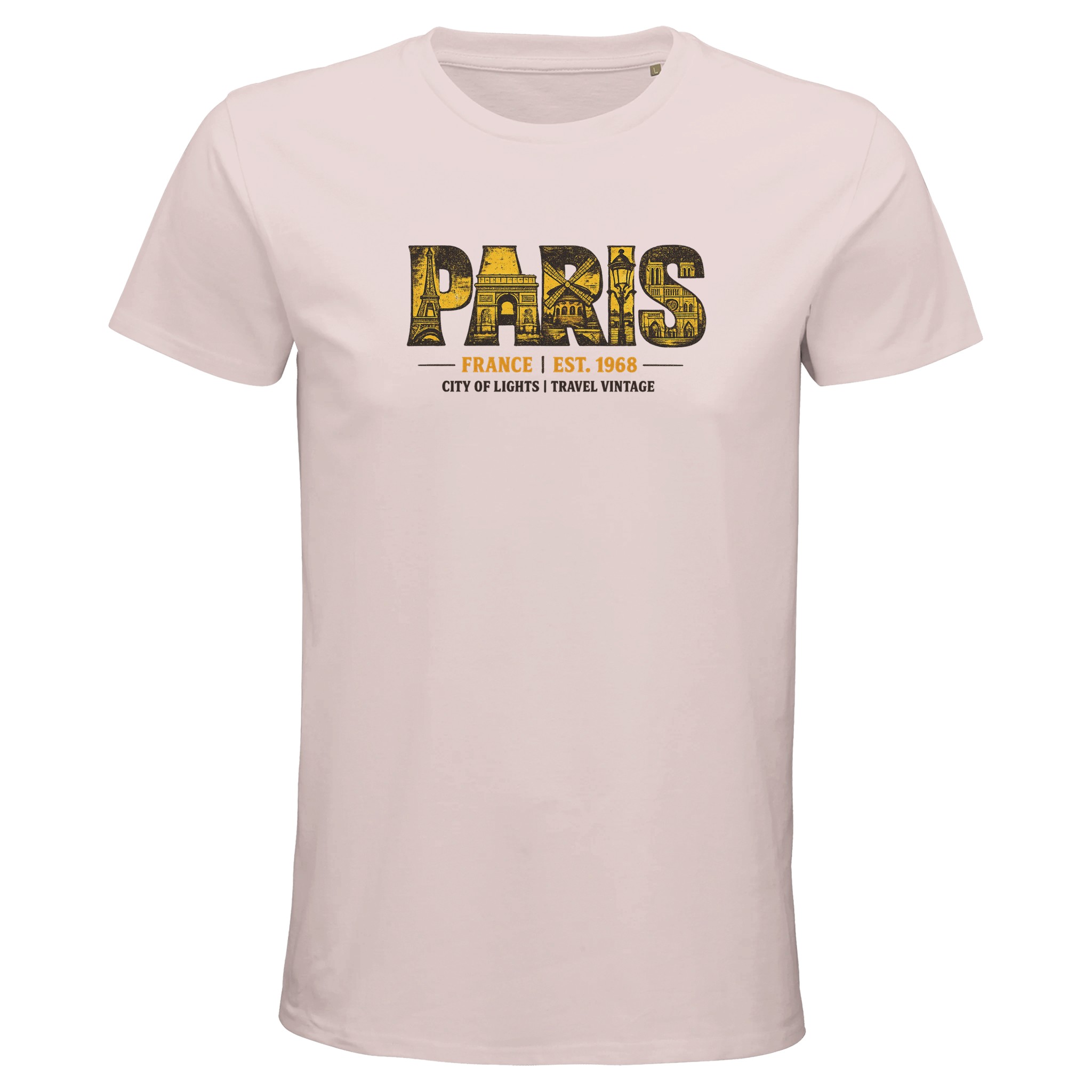 T-shirt Paris homme bio ajusté ville lumière T-shirt Paris homme bio ajusté ville lumière