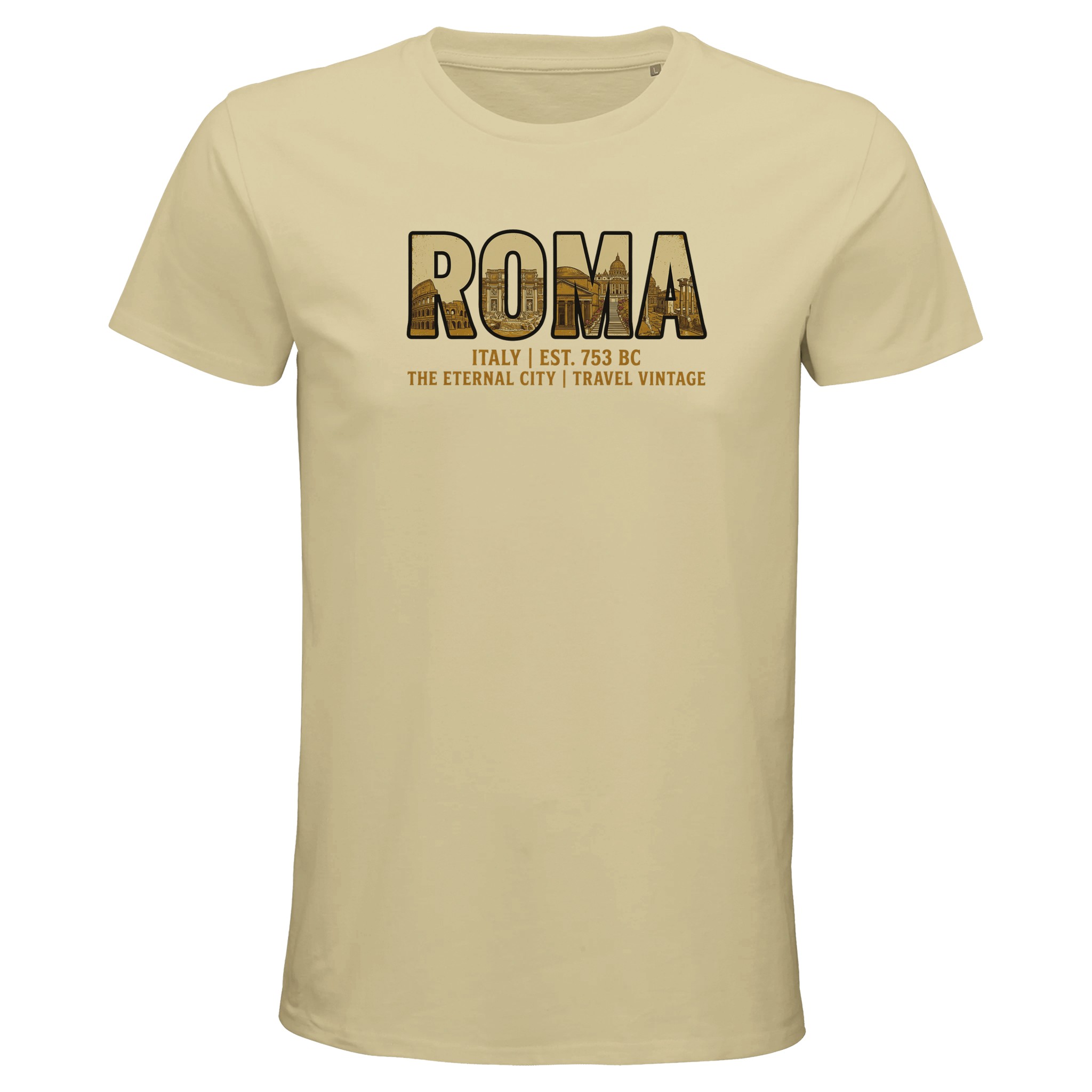 T-shirt Rome homme bio ajusté ville éternelle T-shirt Rome homme bio ajusté ville éternelle