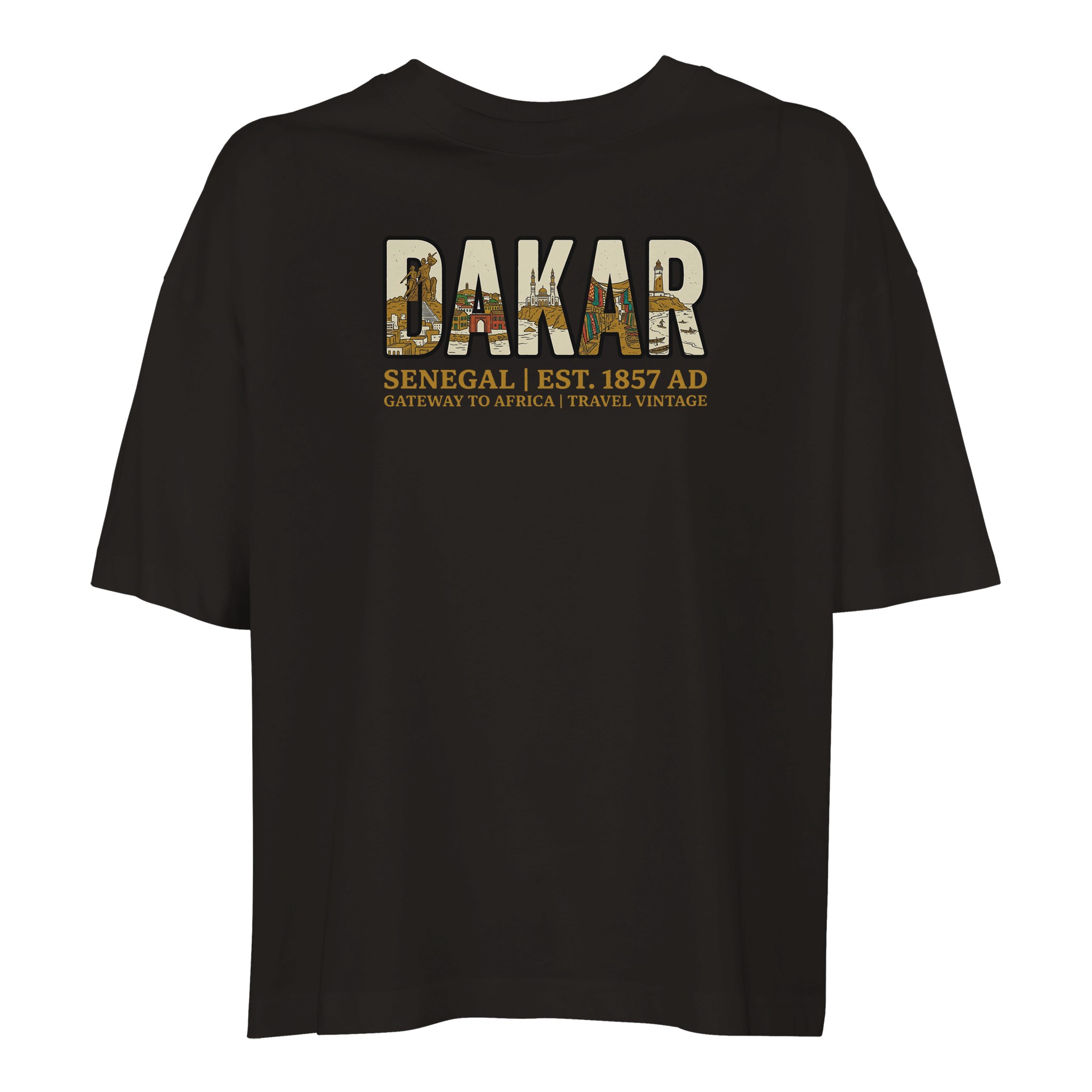 T-shirt Dakar femme ample coton en conversion bio T-shirt Dakar femme ample coton en conversion bio, coloris Deep Black