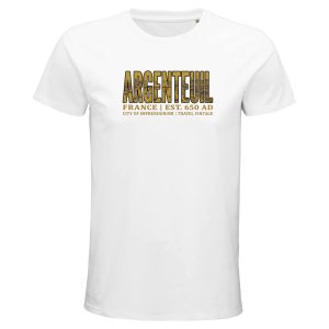 T-shirt Argenteuil homme bio ajusté ville française T-shirt Argenteuil homme bio ajusté ville française