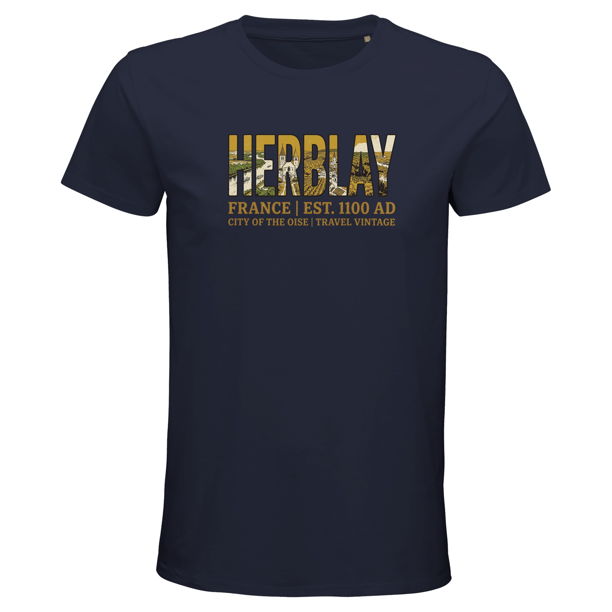 T-shirt Herblay homme bio ajusté ville de lOise T-shirt Herblay homme bio ajusté ville de lOise