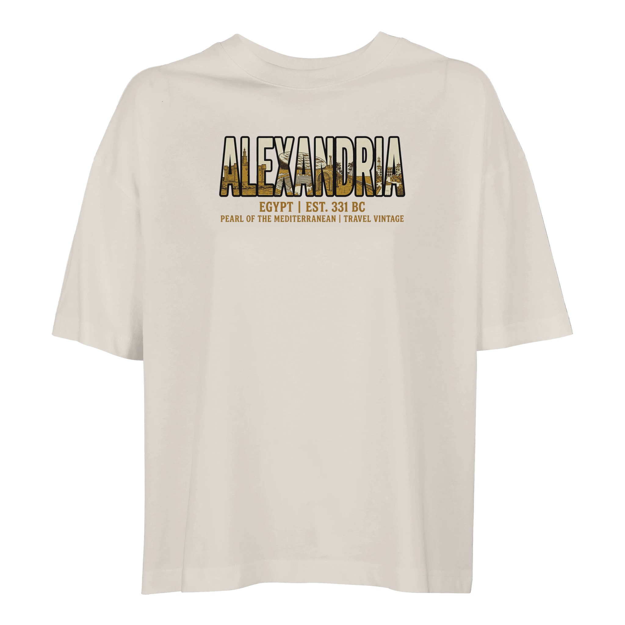 T-shirt Alexandrie femme ample coton bio T-shirt Alexandrie femme ample coton bio, coloris Off White