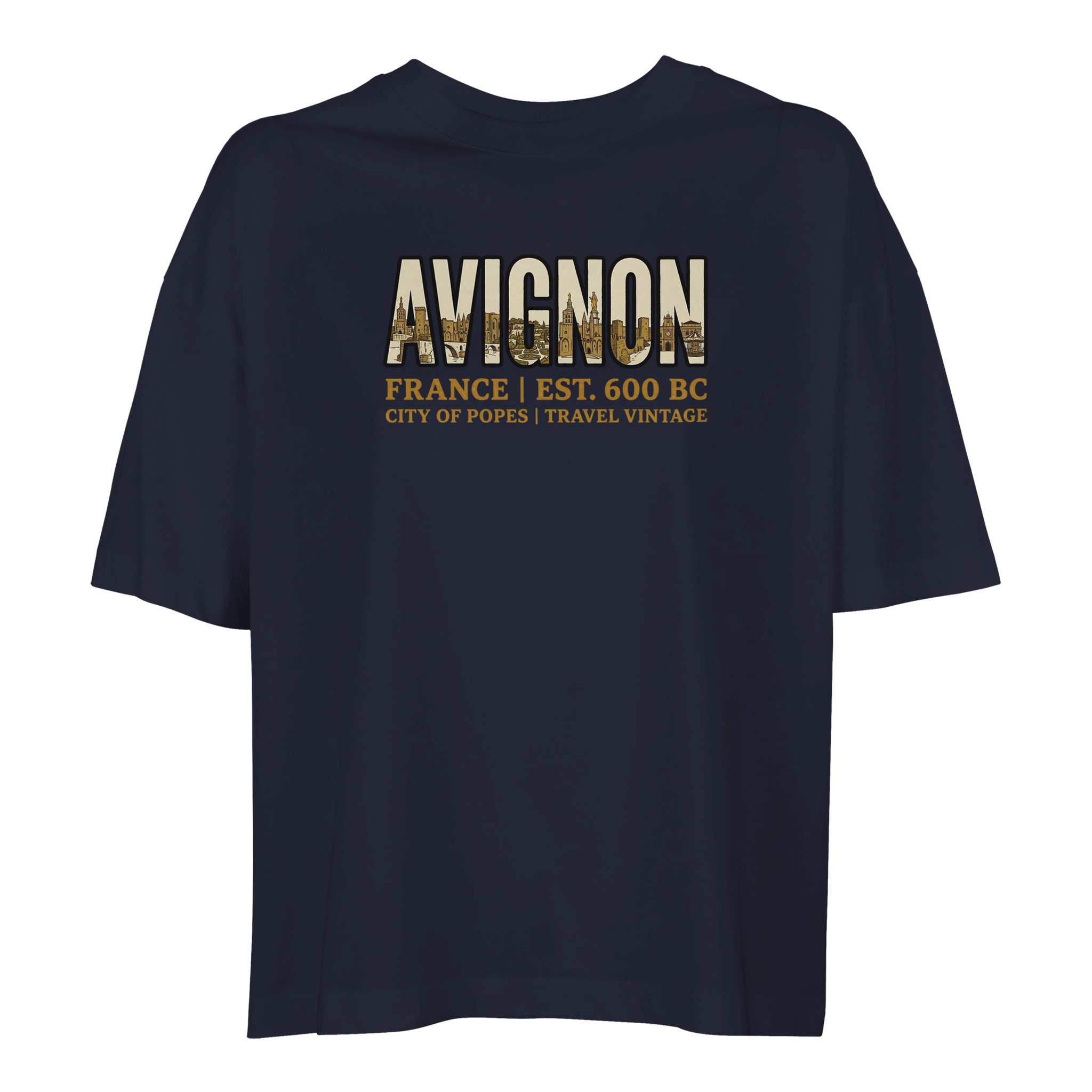 T-shirt Avignon femme ample coton bio ville T-shirt Avignon femme ample coton bio ville