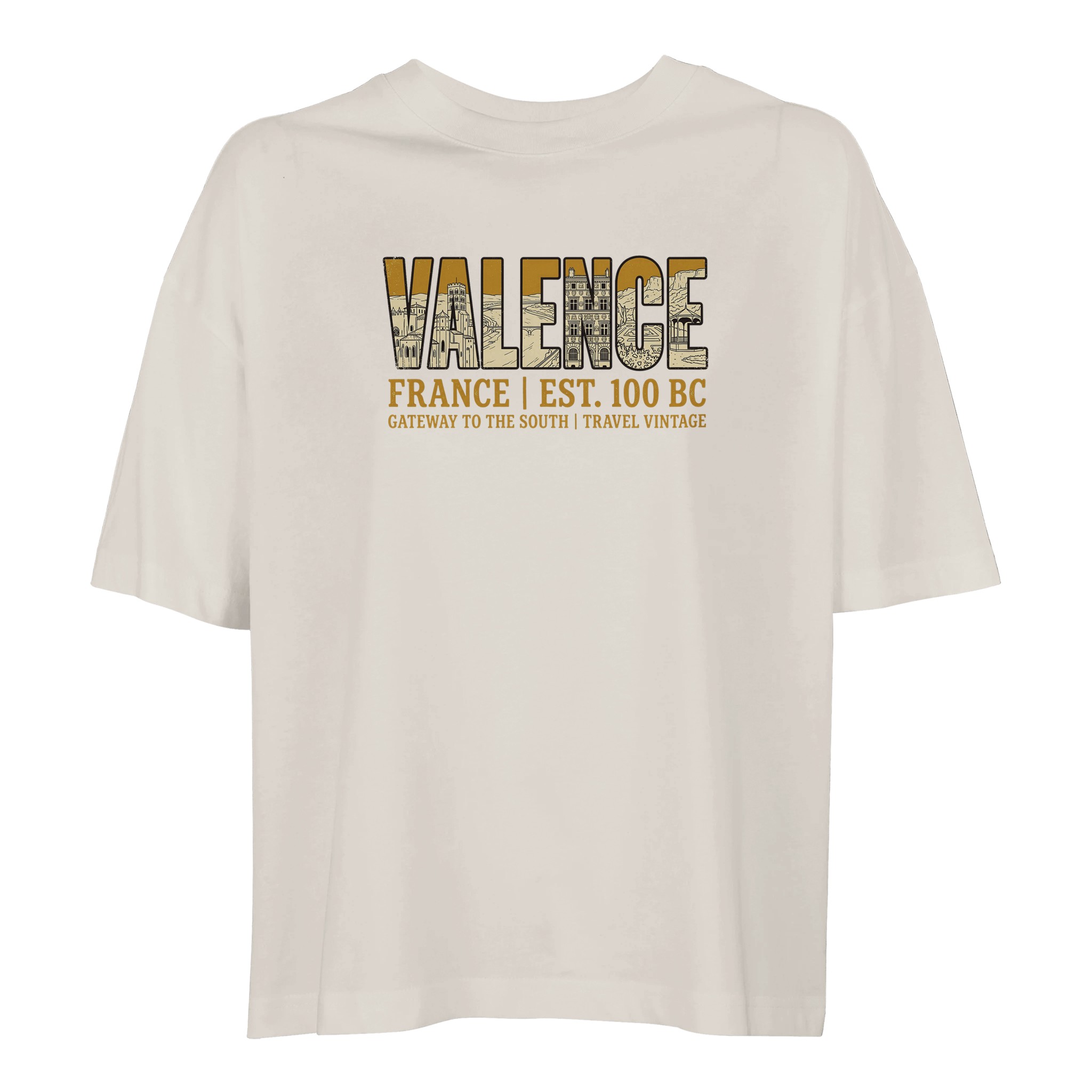 T-shirt Valence femme ample coton bio ville T-shirt Valence femme ample coton bio ville