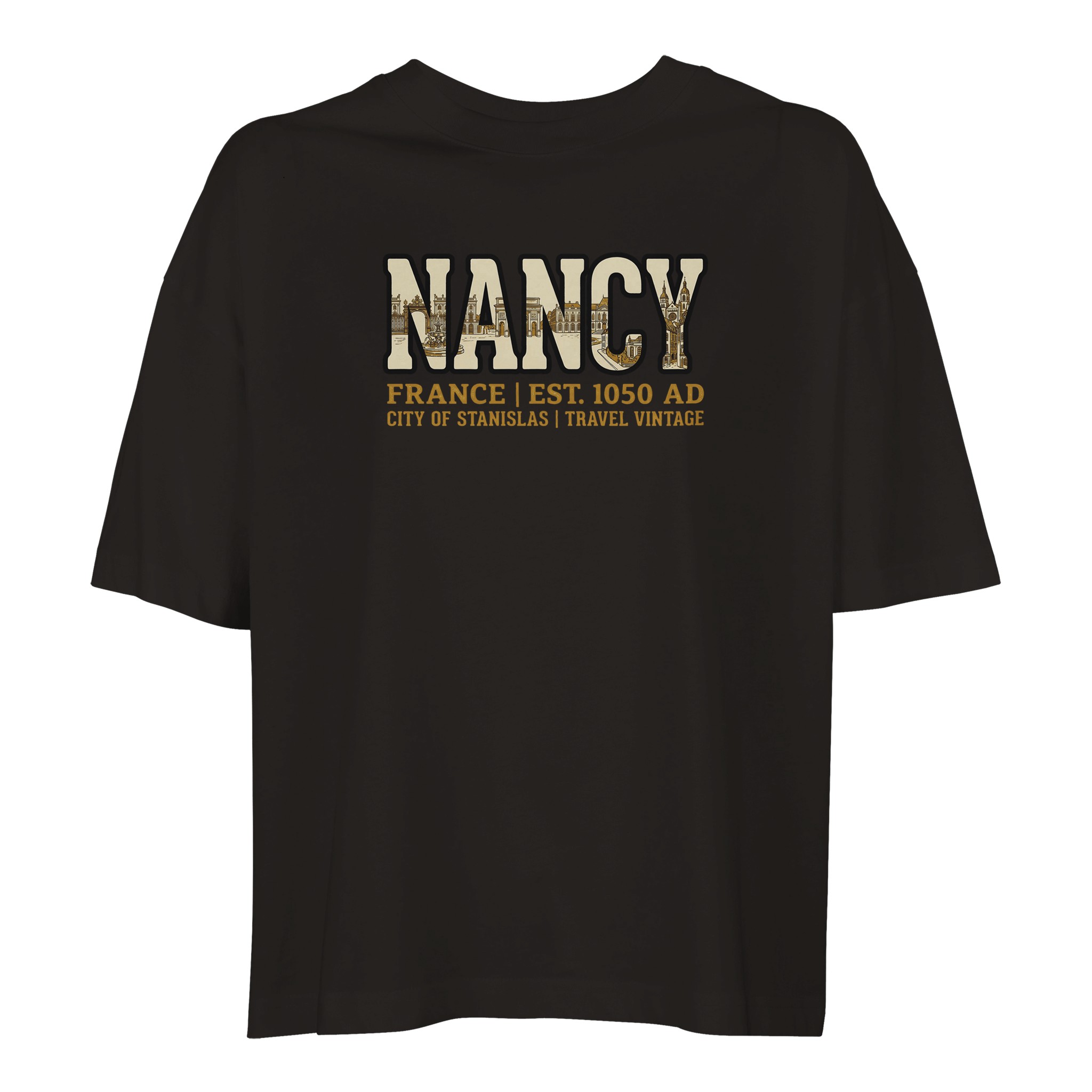 T-shirt Nancy femme ample coton bio ville française T-shirt Nancy femme ample coton bio ville française