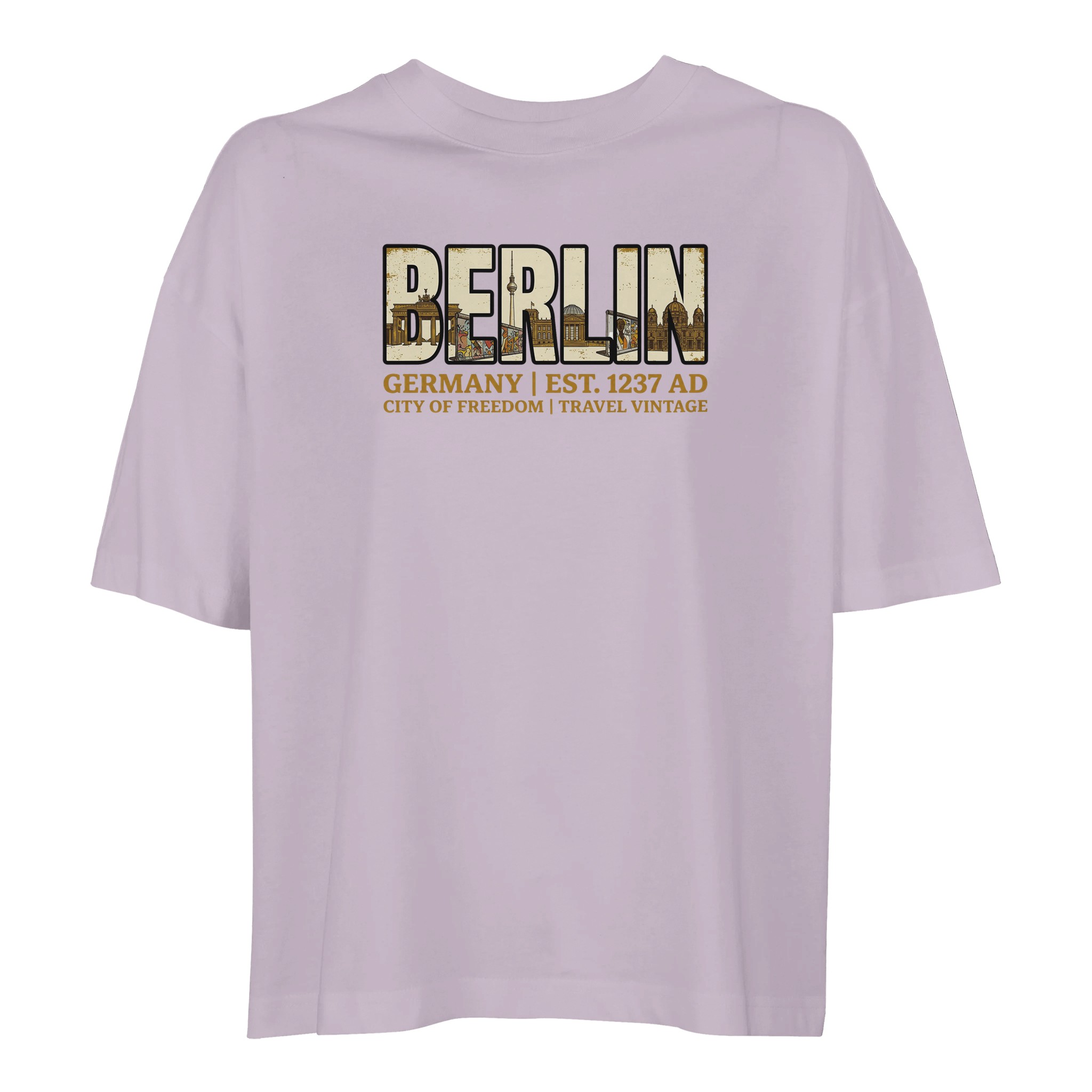 T-shirt Berlin femme ample coton en conversion bio T-shirt Berlin femme ample coton en conversion bio, coloris lilak