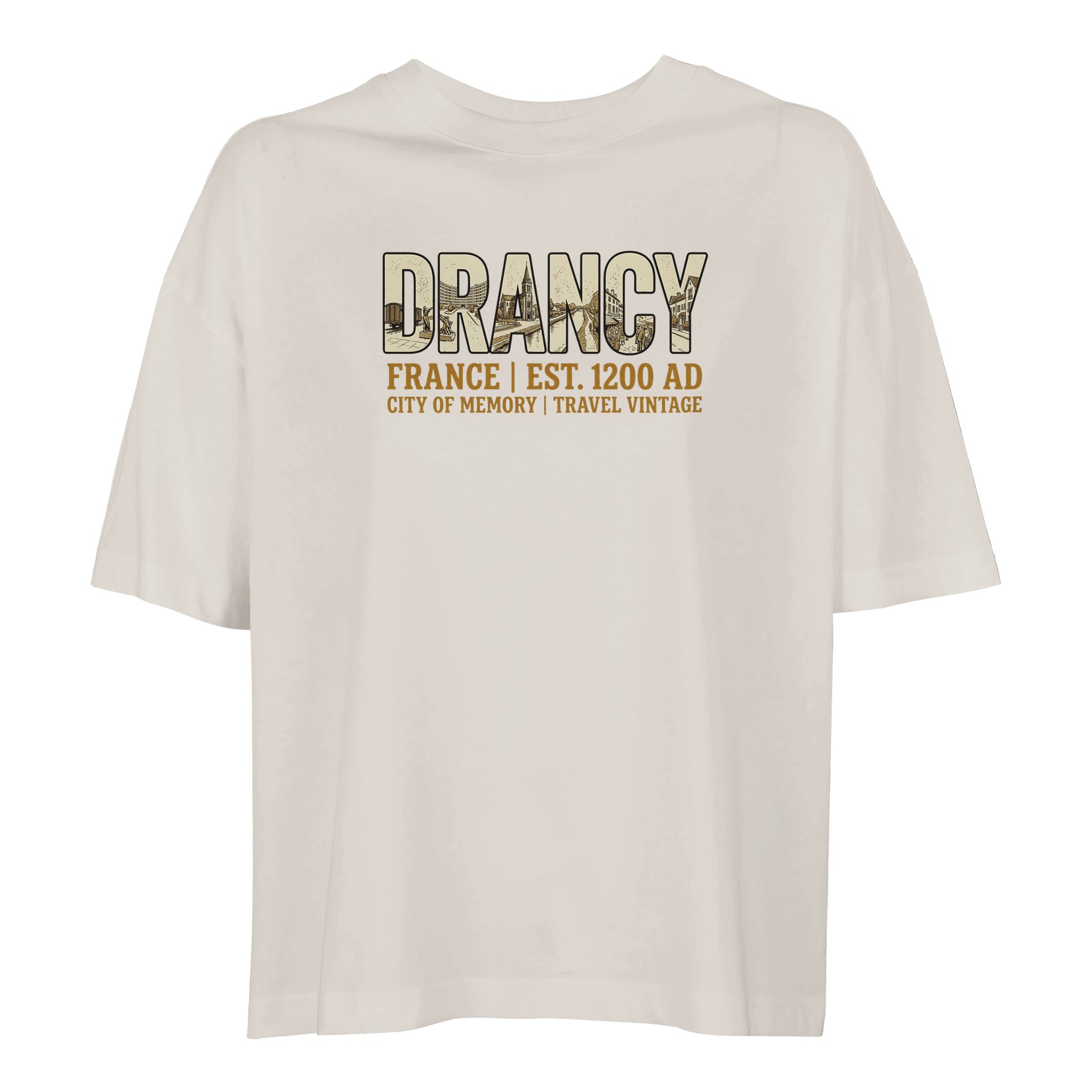 T-shirt Drancy femme ample coton bio ville française T-shirt Drancy femme ample coton bio ville française