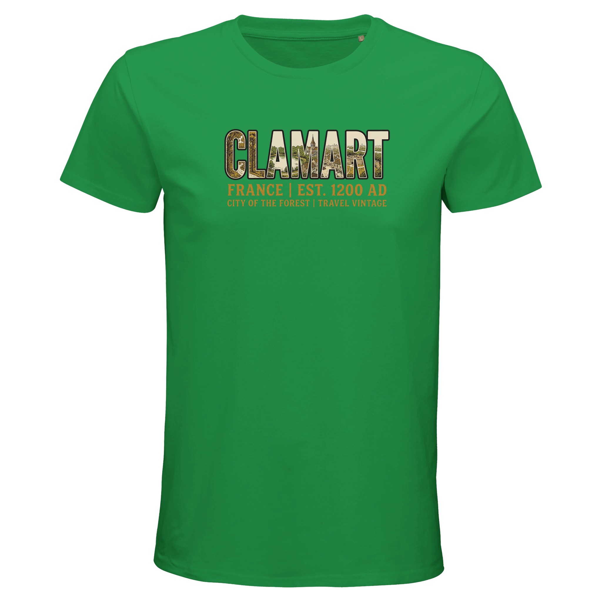 T-shirt Clamart homme bio ajusté ville française T-shirt Clamart homme bio ajusté ville française