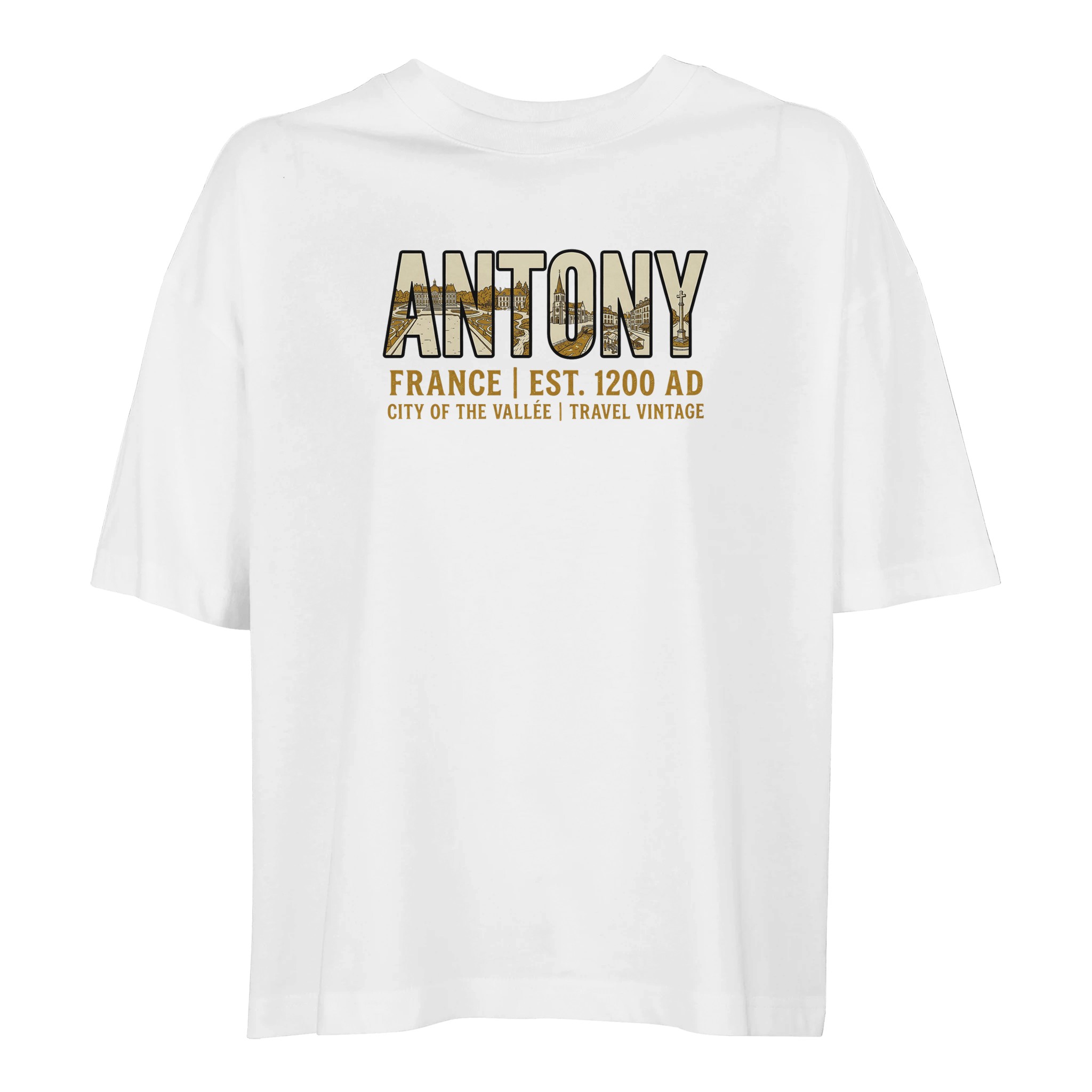 T-shirt Antony femme ample coton bio ville française T-shirt Antony femme ample coton bio ville française