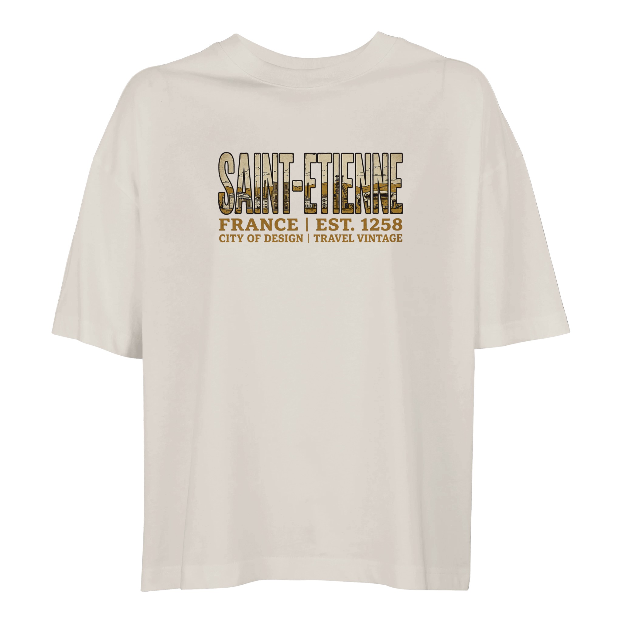 T-shirt Saint-Etienne femme ample coton bio T-shirt Saint-Etienne femme ample coton bio