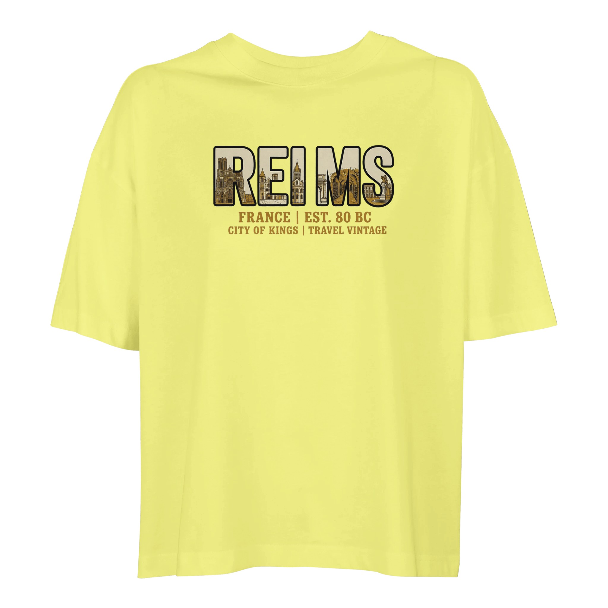 T-shirt Reims femme ample coton bio ville française T-shirt Reims femme ample coton bio ville française
