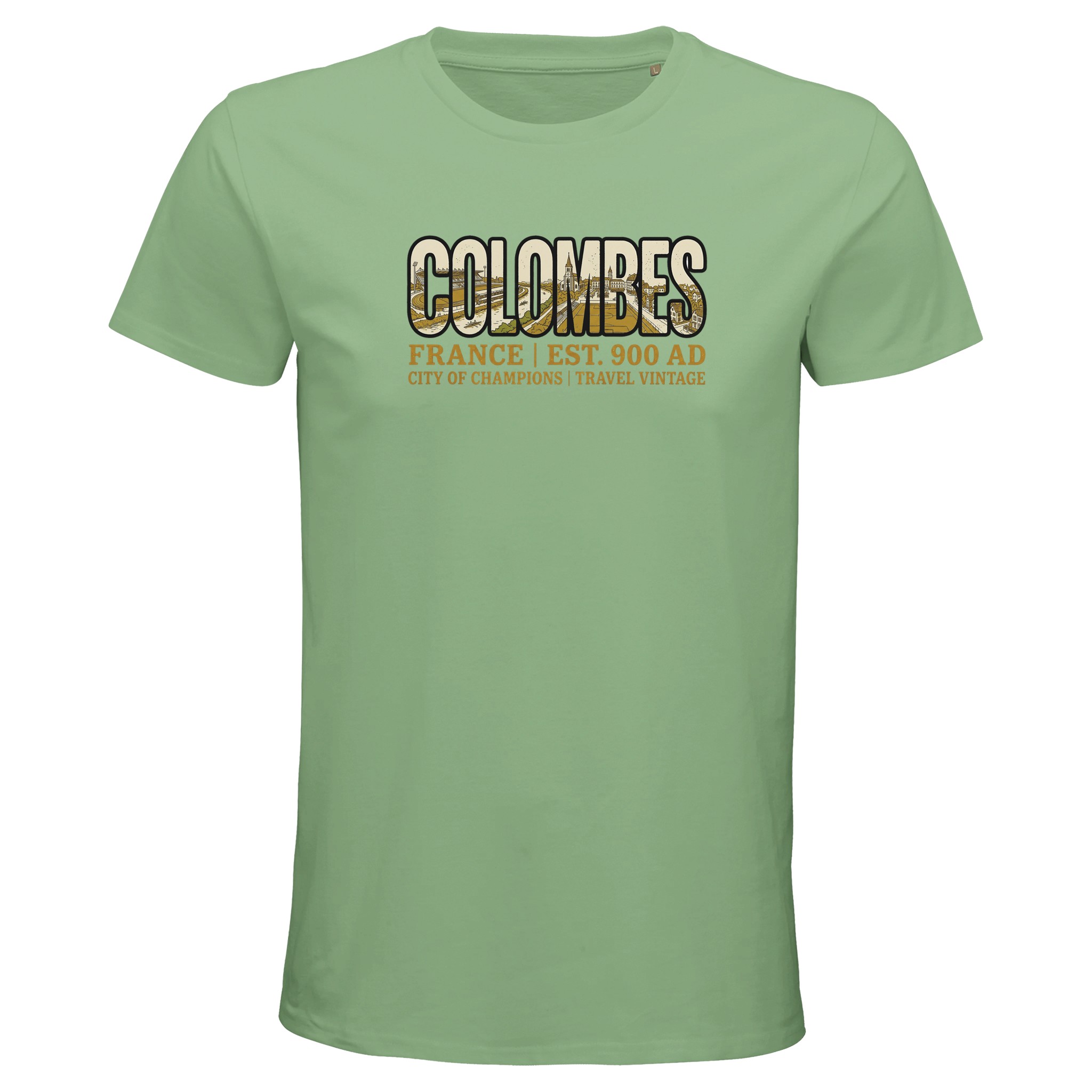 T-shirt Colombes homme bio ajusté ville France T-shirt Colombes homme bio ajusté ville France