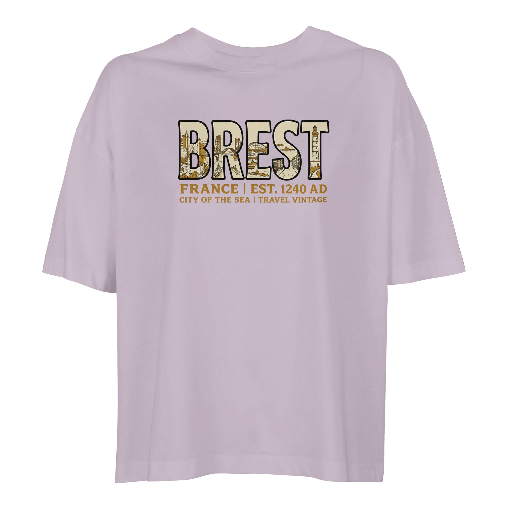 T-shirt Brest femme ample coton bio en conversion T-shirt Brest femme ample coton bio en conversion