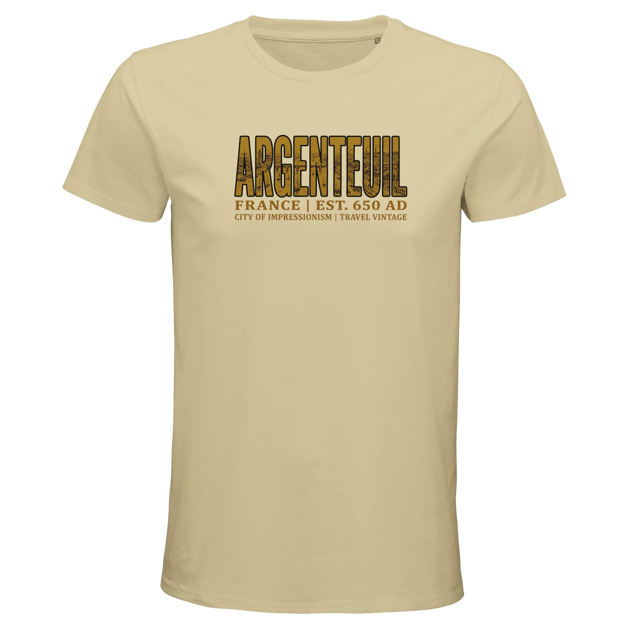 T-shirt Argenteuil homme bio ajusté ville française T-shirt Argenteuil homme bio ajusté ville française
