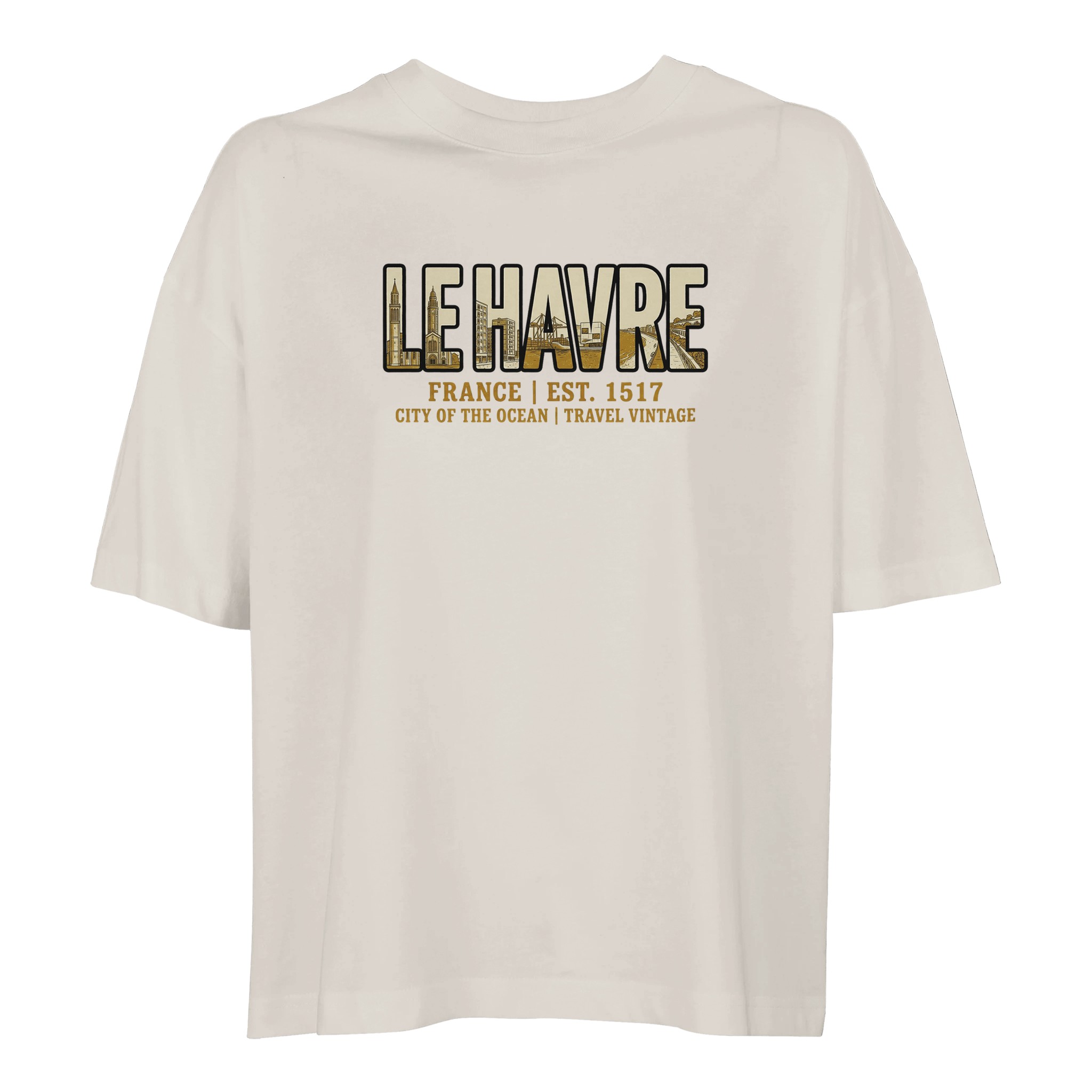 T-shirt Le Havre femme ample coton bio ville T-shirt Le Havre femme ample coton bio ville