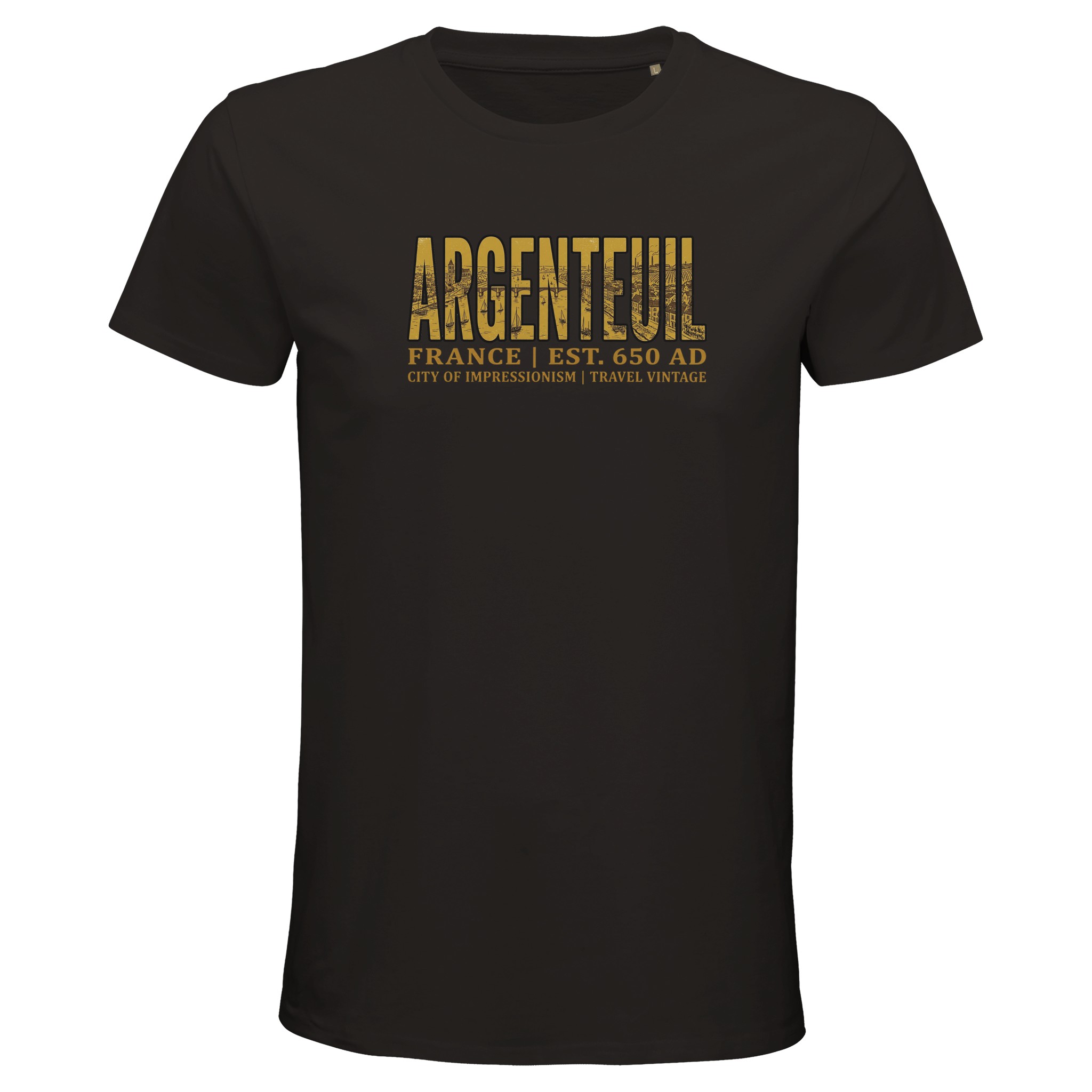T-shirt Argenteuil homme bio ajusté ville française T-shirt Argenteuil homme bio ajusté ville française