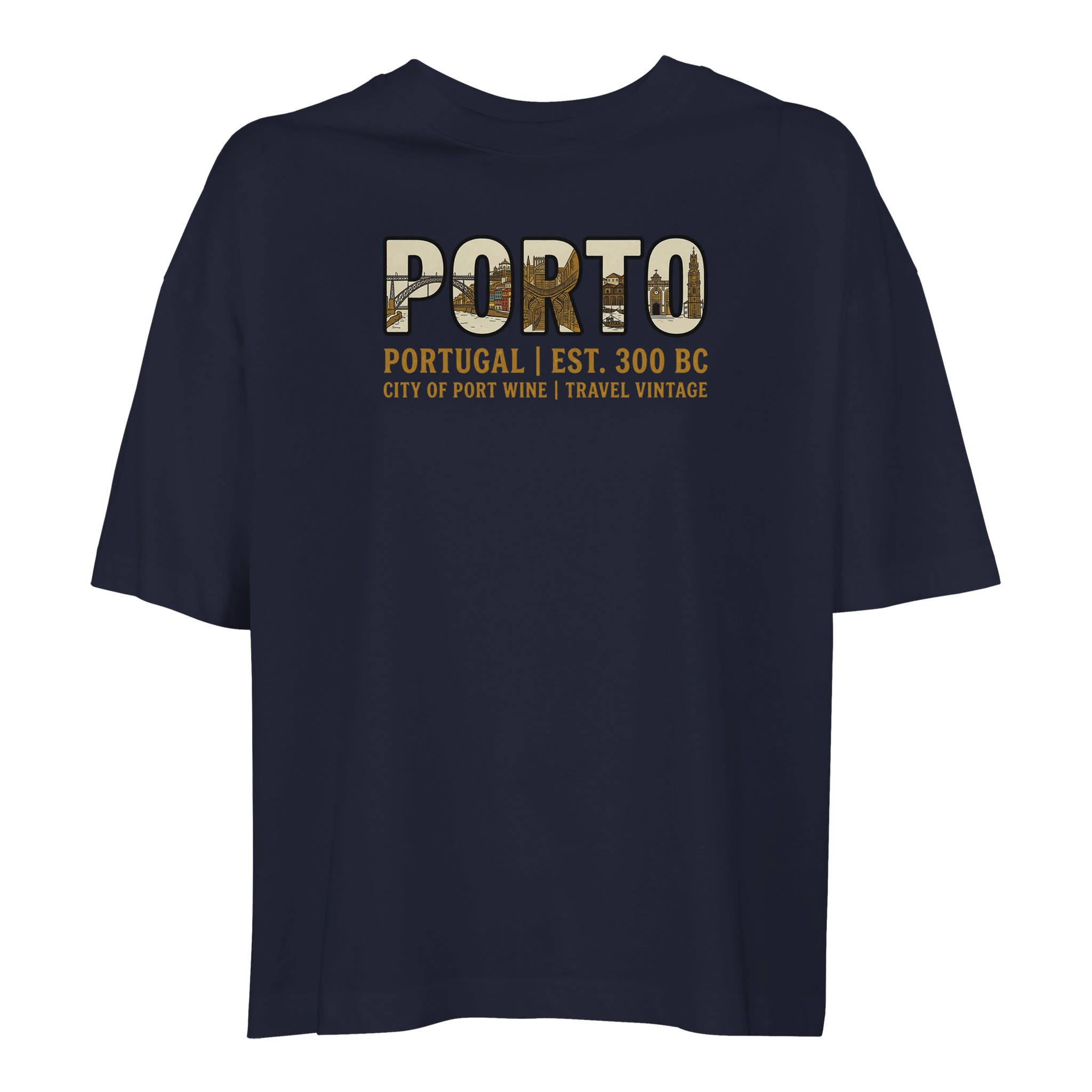 T-shirt Porto femme ample coton bio T-shirt Porto femme ample coton bio, coloris French Navy