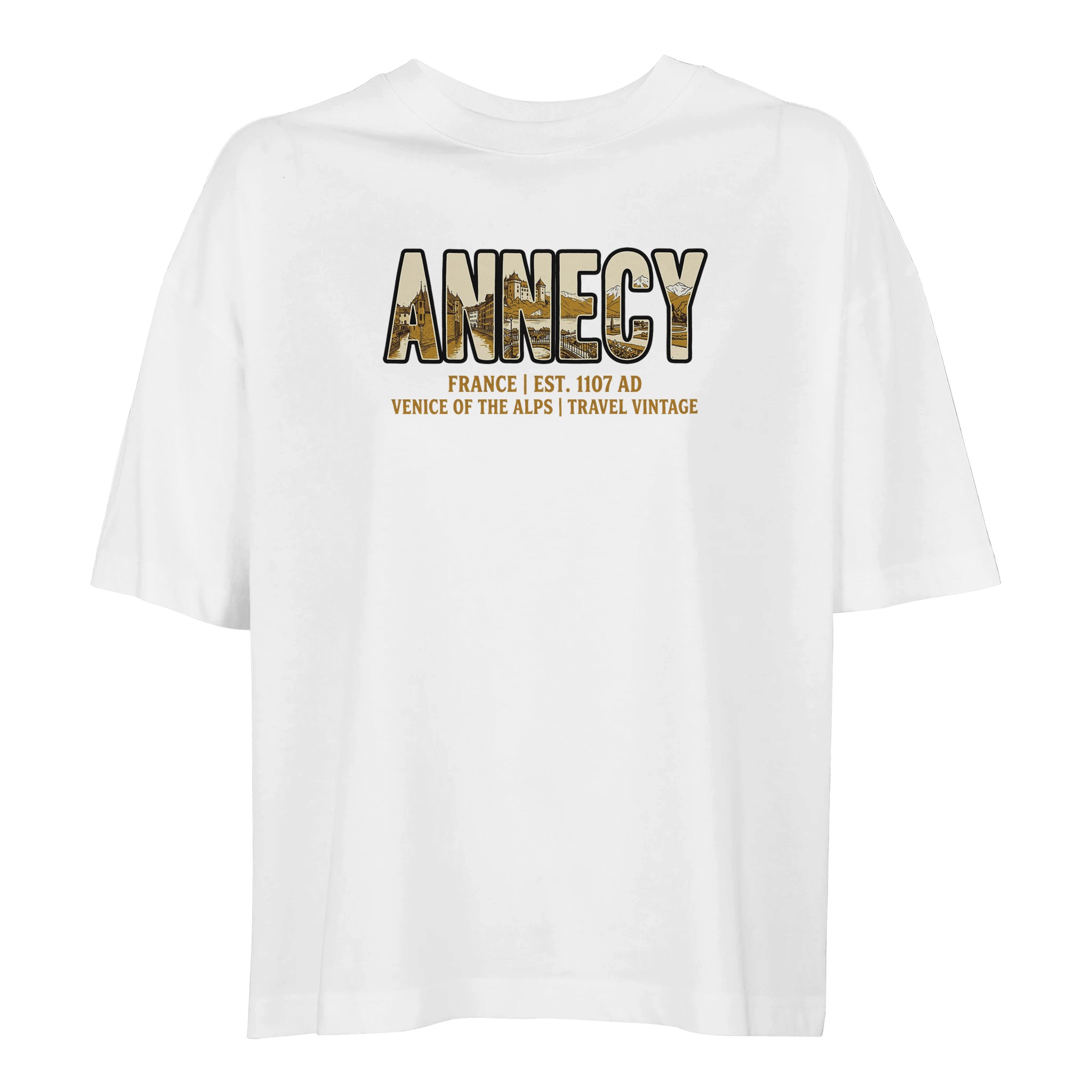T-shirt Annecy femme ample coton bio ville T-shirt Annecy femme ample coton bio ville