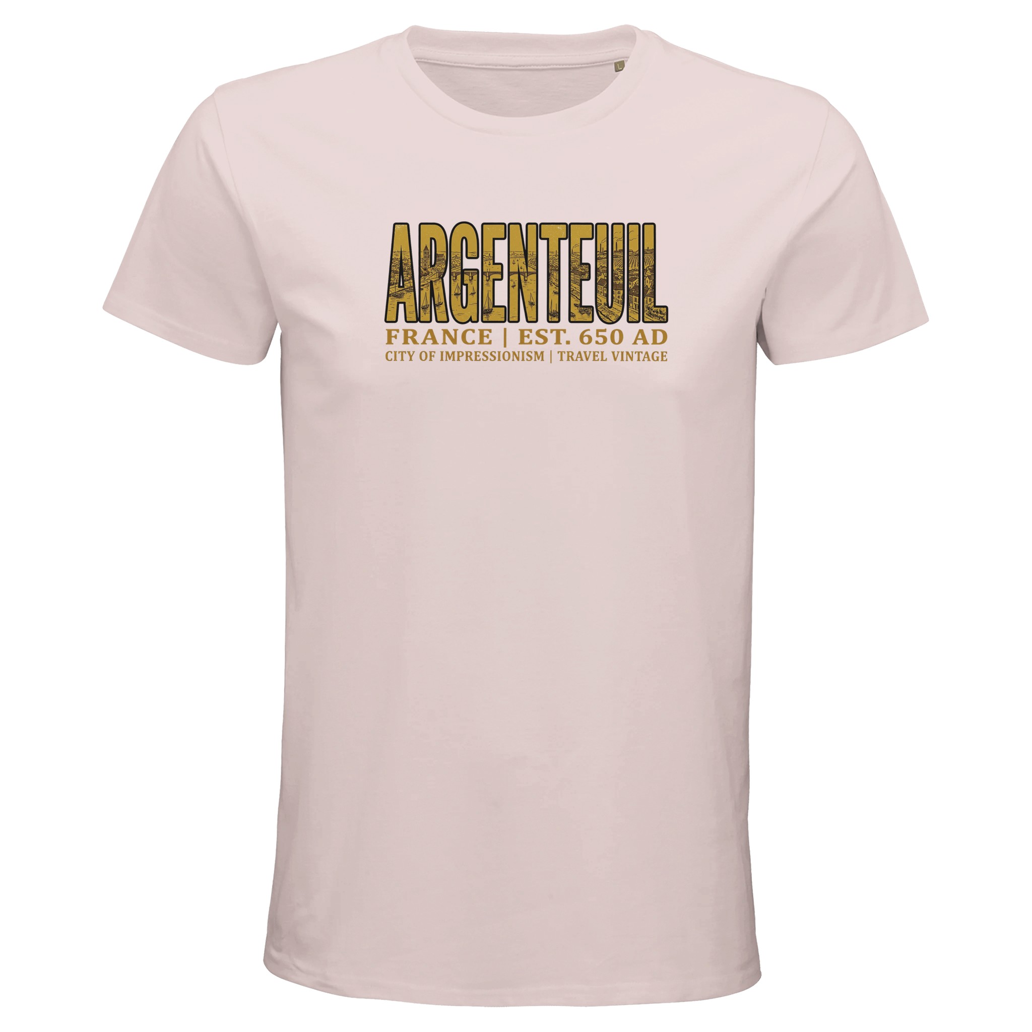 T-shirt Argenteuil homme bio ajusté ville française T-shirt Argenteuil homme bio ajusté ville française