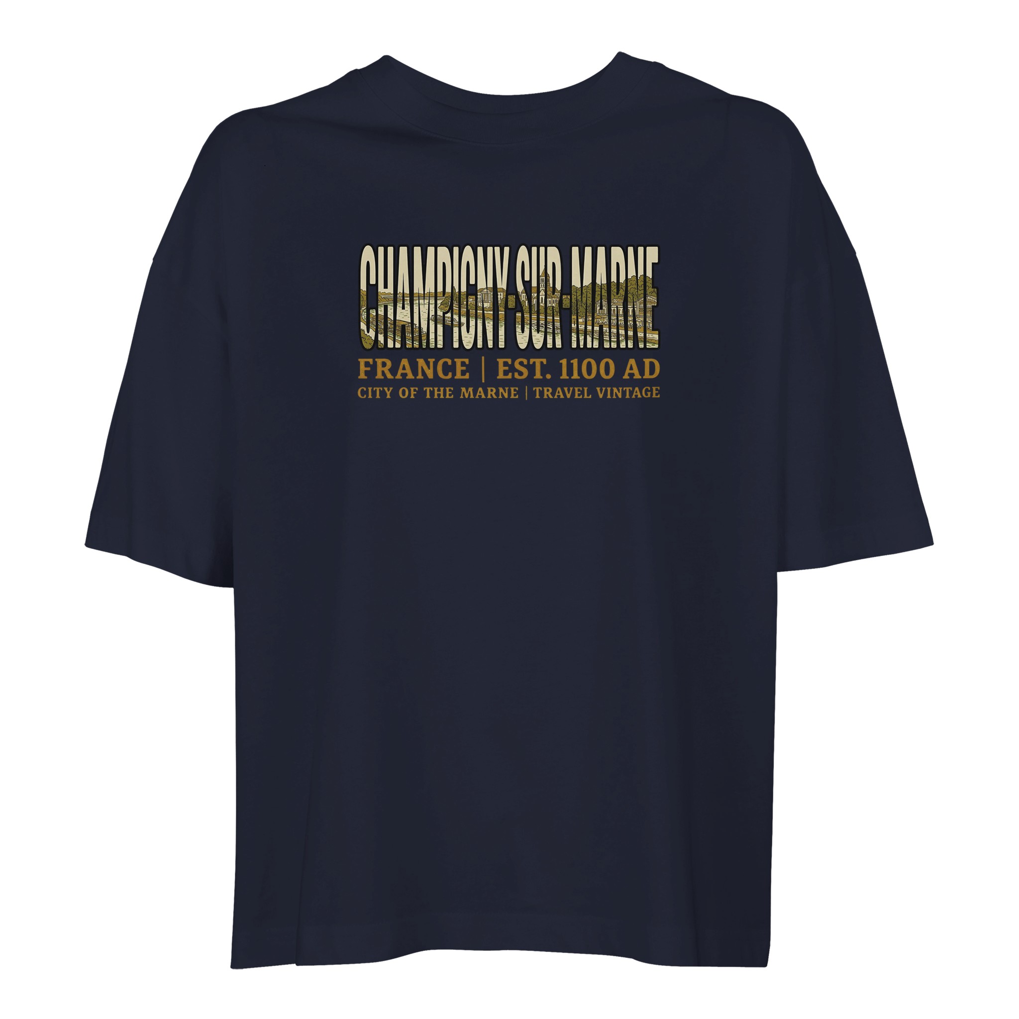 T-shirt Champigny-sur-Marne femme ample coton bio T-shirt Champigny-sur-Marne femme ample coton bio