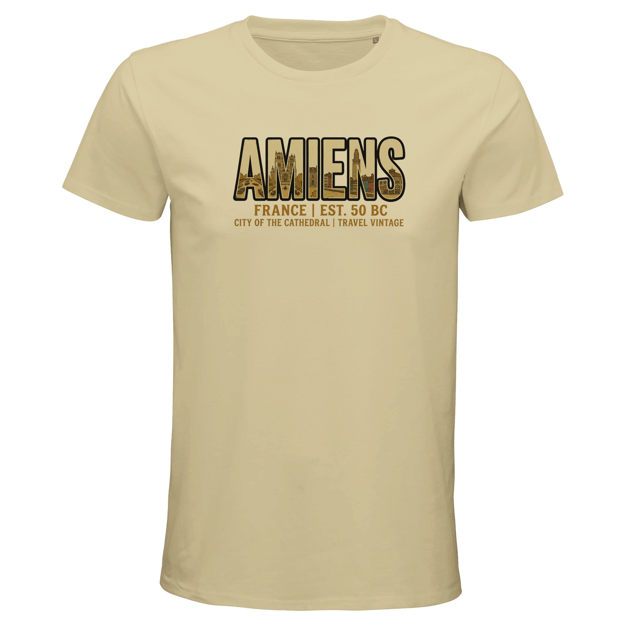 T-shirt Amiens homme bio ajusté ville française T-shirt Amiens homme bio ajusté ville française