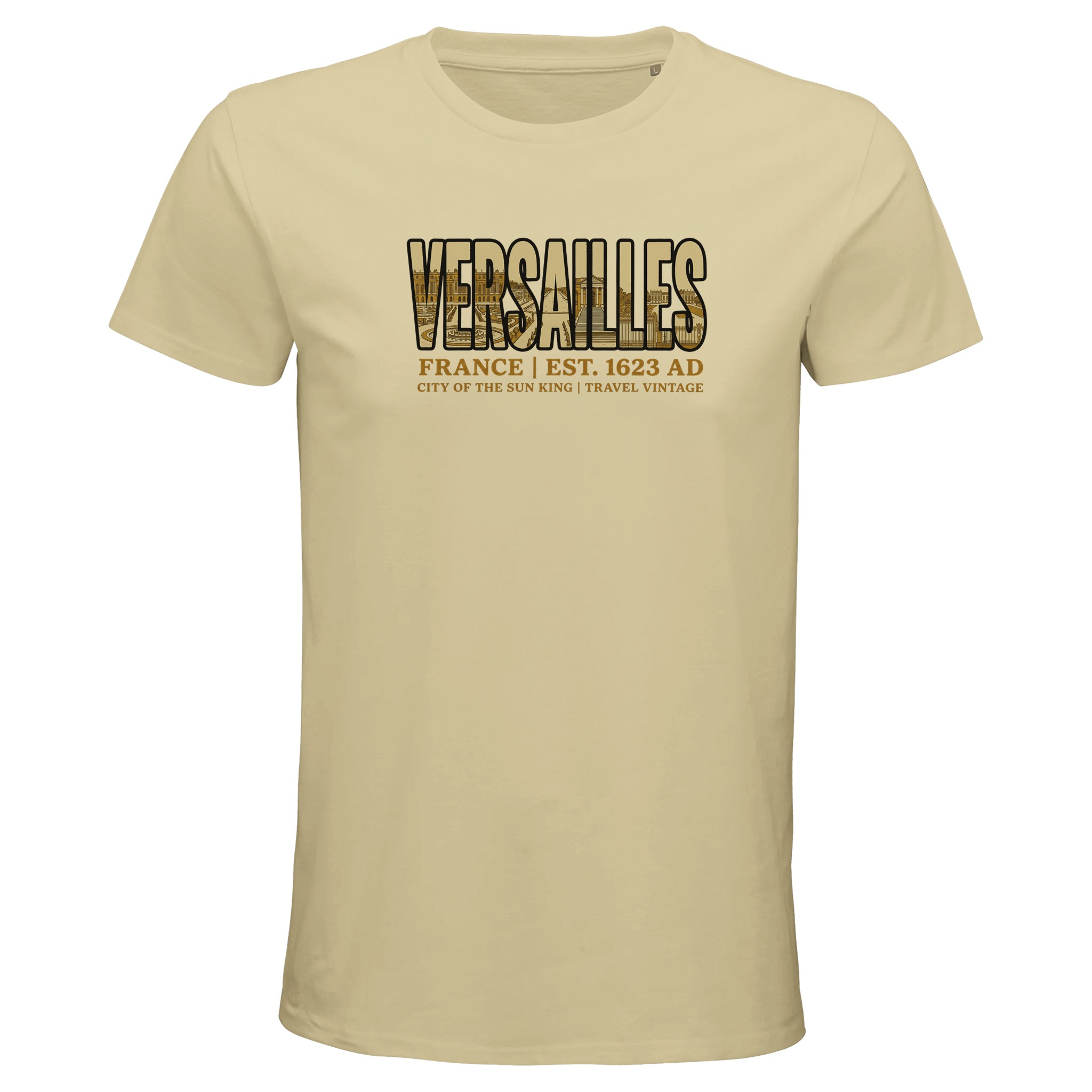 T-shirt Versailles homme bio ajusté ville iconique T-shirt Versailles homme bio ajusté ville iconique