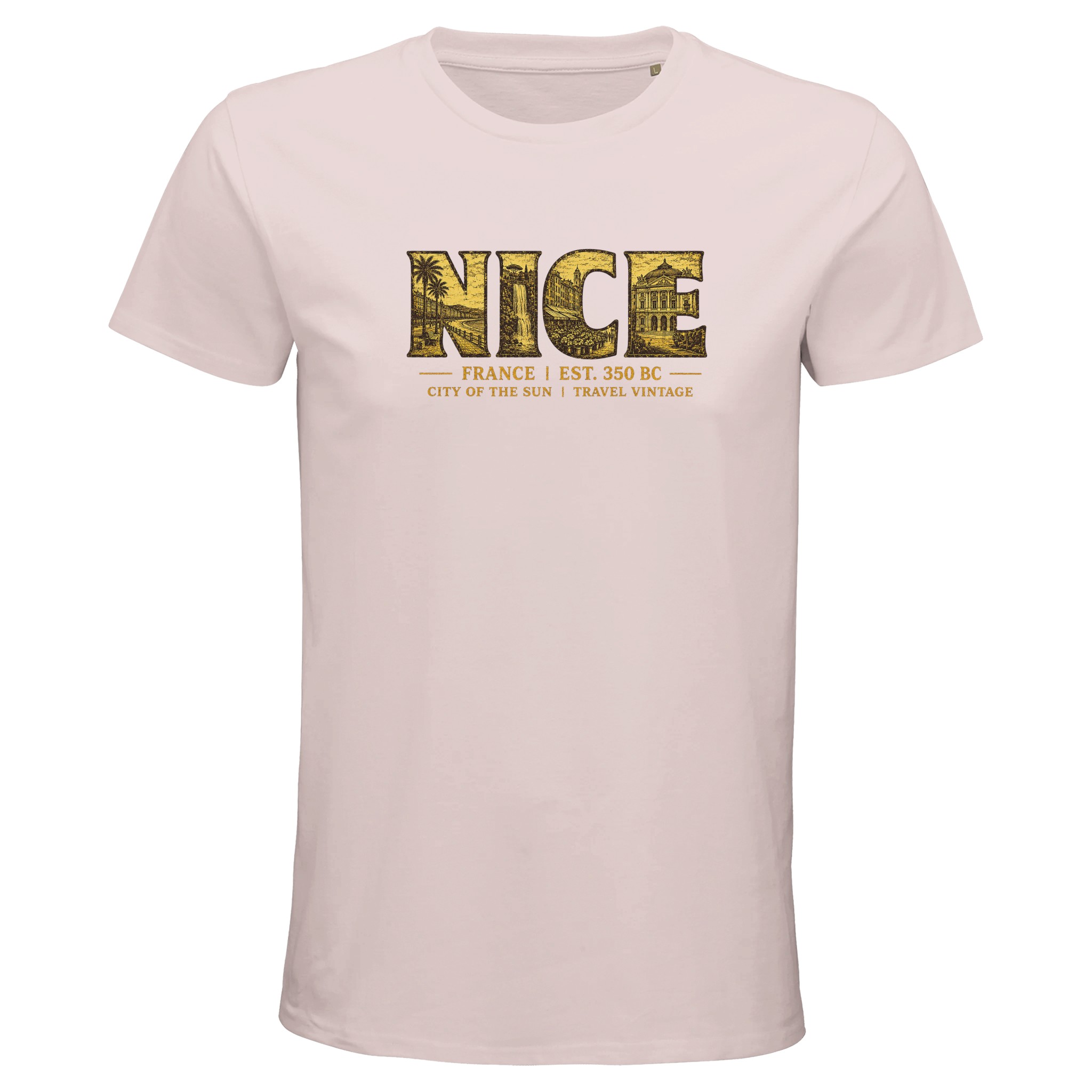 T-shirt Nice homme bio ajusté ville Côte dAzur T-shirt Nice homme bio ajusté ville Côte dAzur