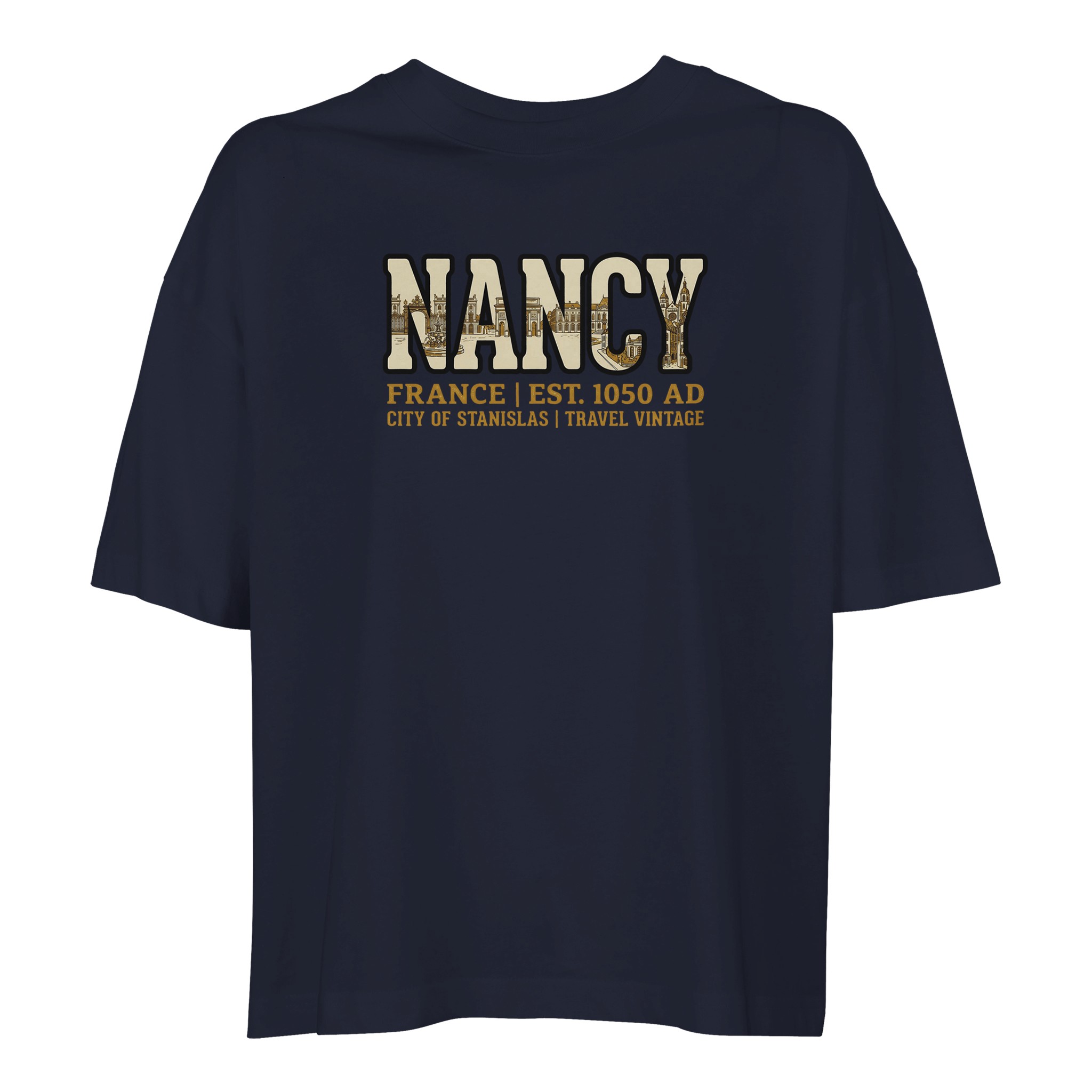 T-shirt Nancy femme ample coton bio ville française T-shirt Nancy femme ample coton bio ville française