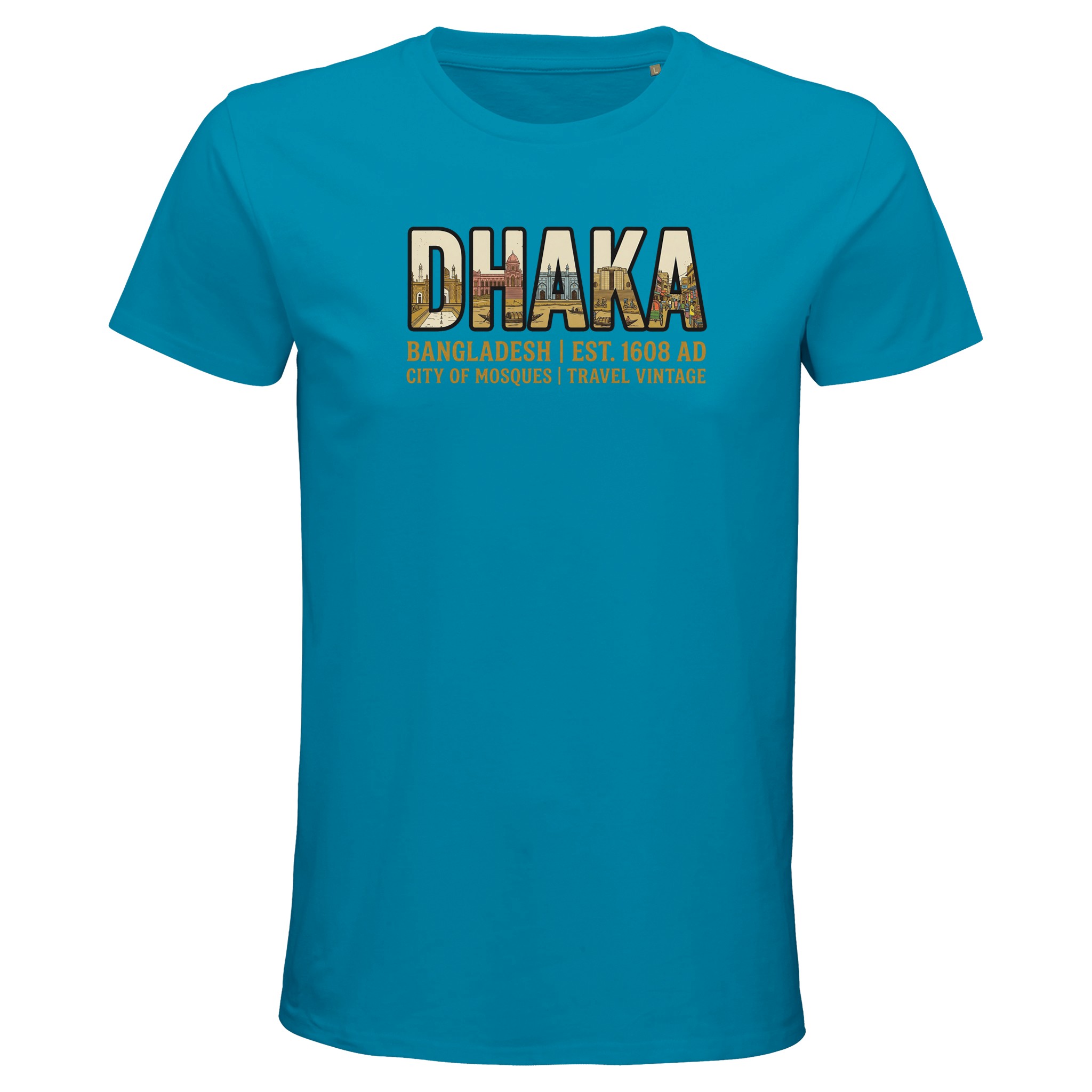 T-shirt Dhaka homme bio ajusté T-shirt Dhaka homme bio ajusté, coloris Aqua